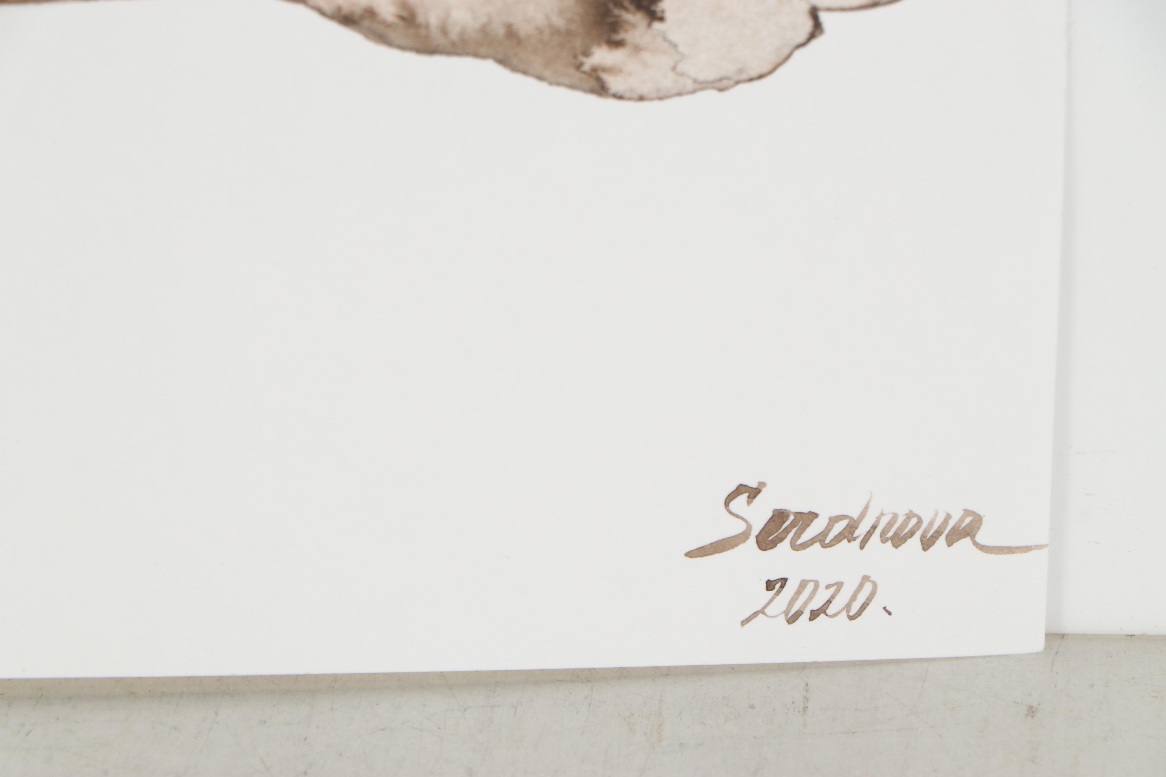 Anastasija Serdnova Watercolor Painting of a Nude, 2020