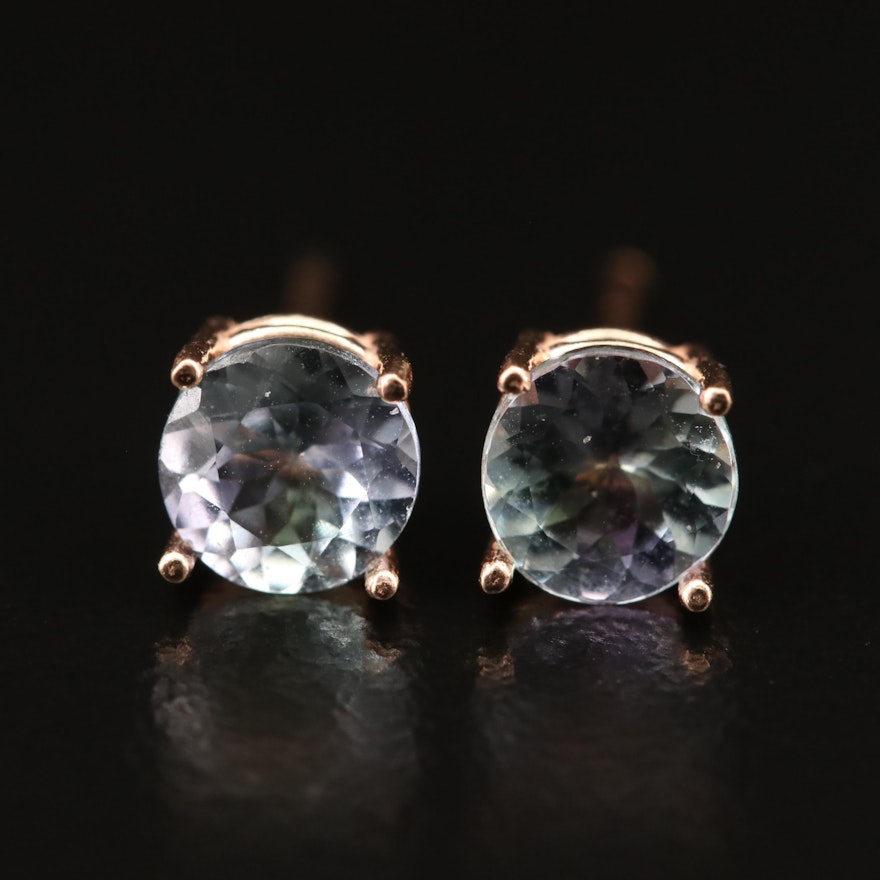 14K Tanzanite Stud Earrings