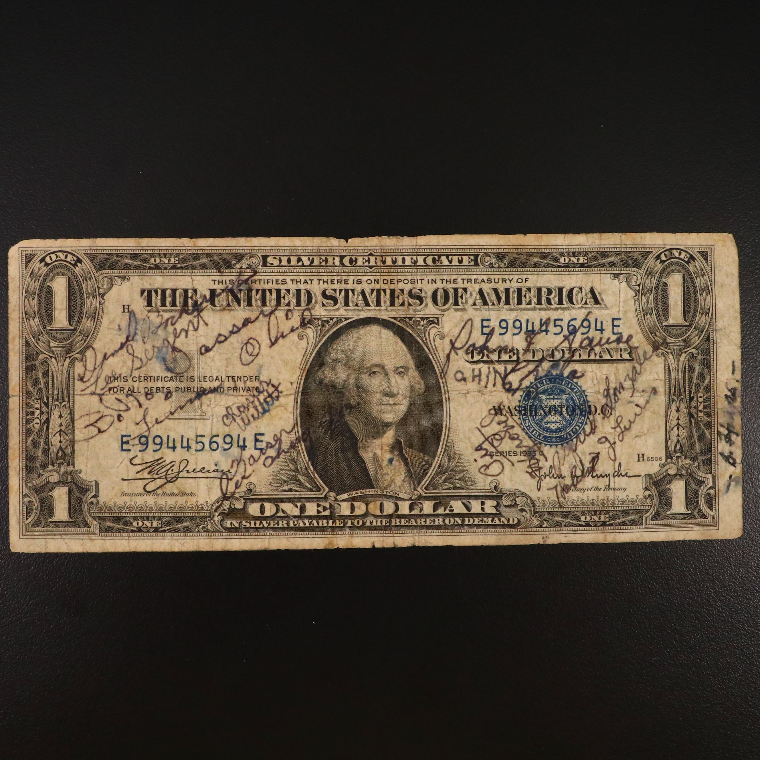 1935 "Short Snorter" and 1928 "Funny Back" Silver Certificates
