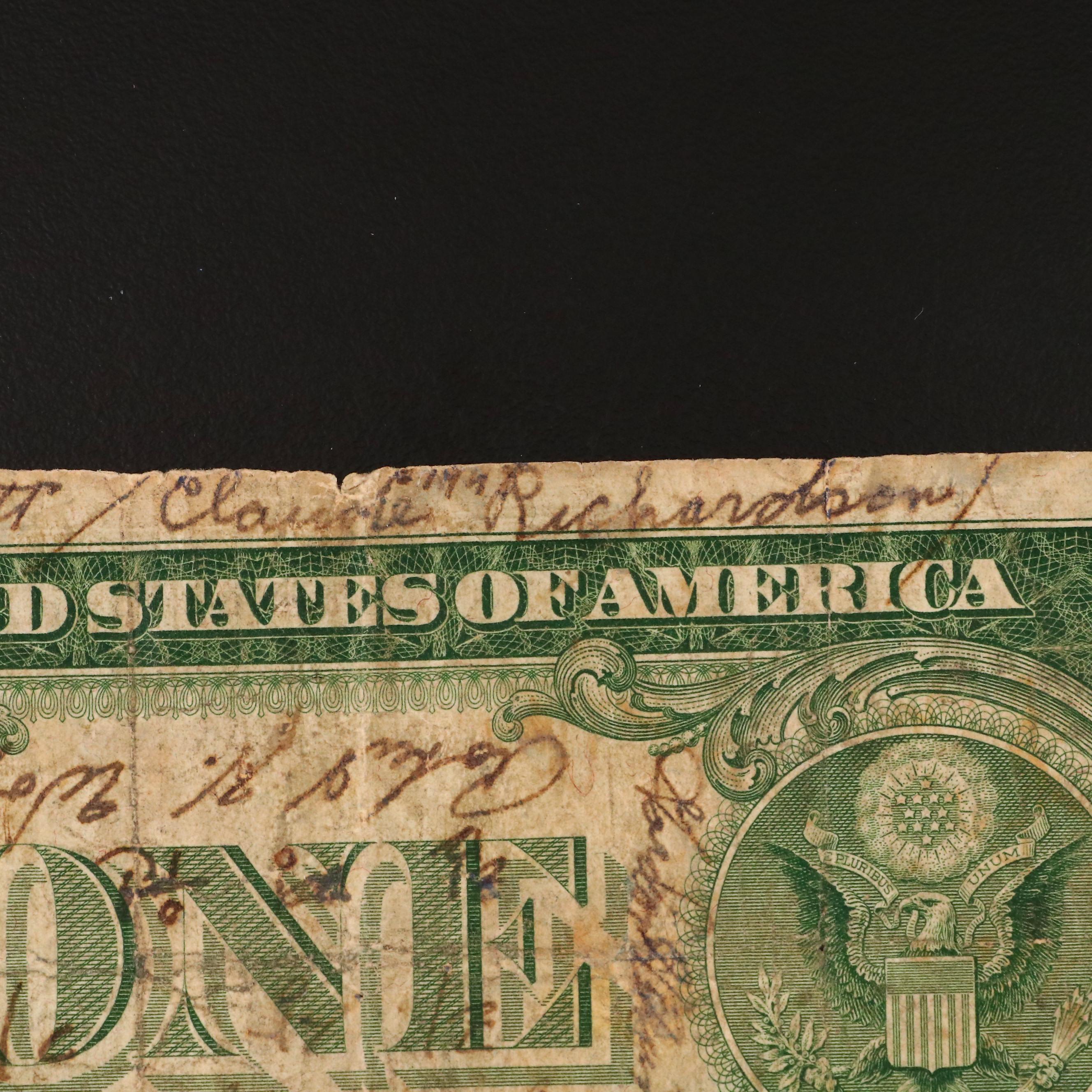 1935 "Short Snorter" and 1928 "Funny Back" Silver Certificates