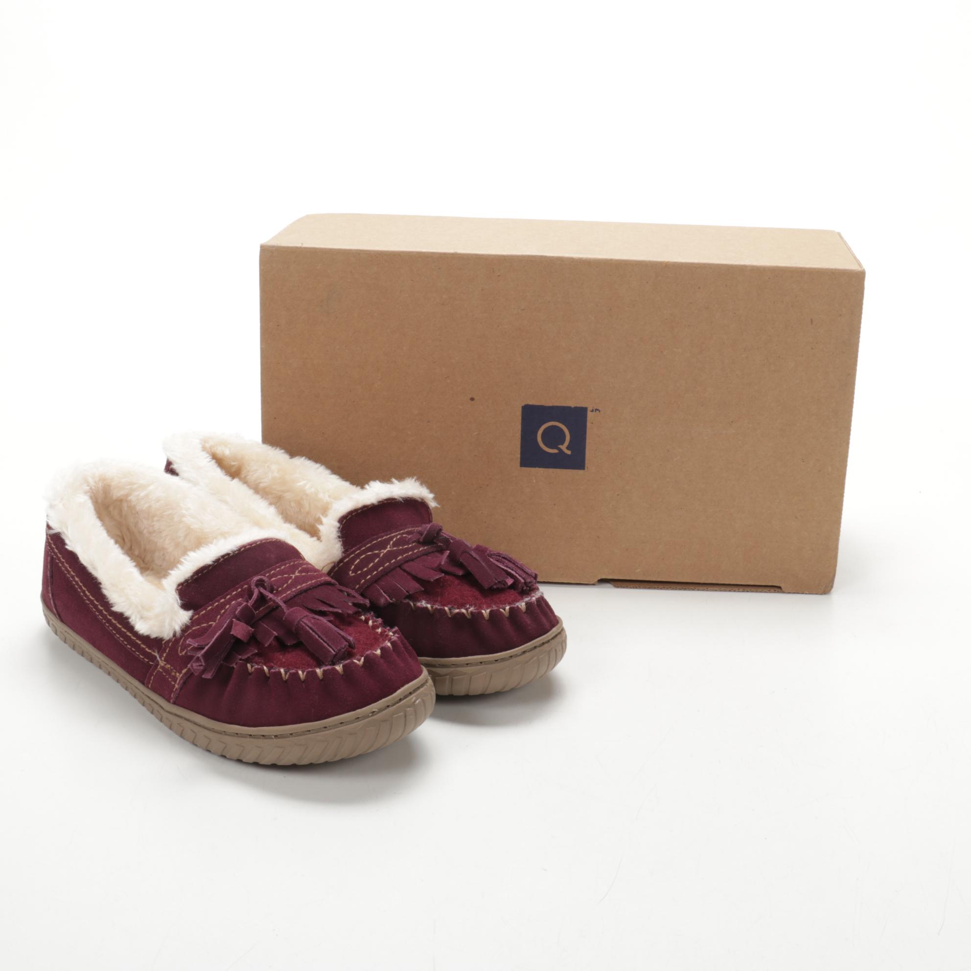 Earth Origins Yukon Yasmine Slippers in Merlot Suede