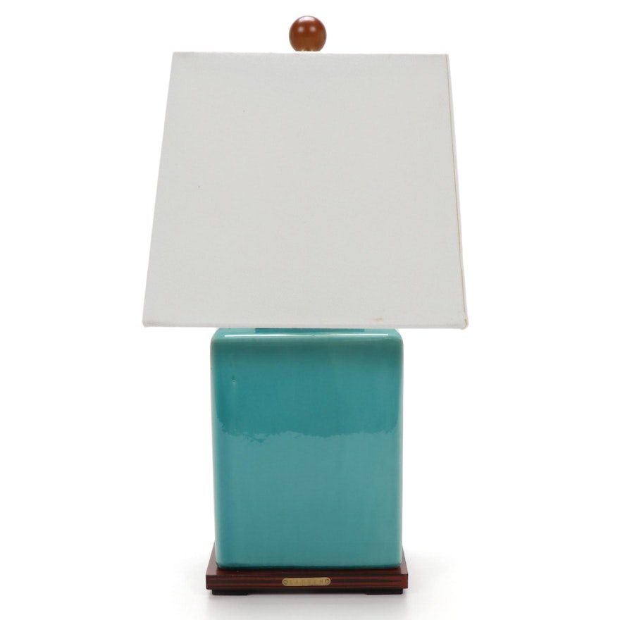 Ralph Lauren "Meredith" Turquoise Crackle Glaze Porcelain Table Lamp, 2018