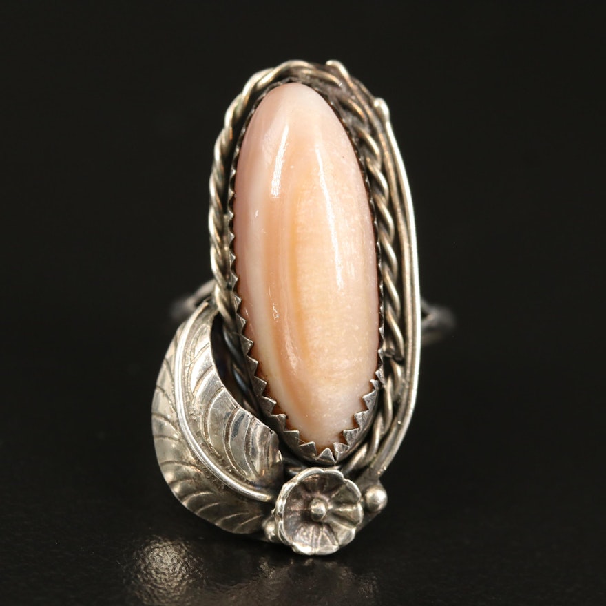 Western Sterling Silver Shell Ring