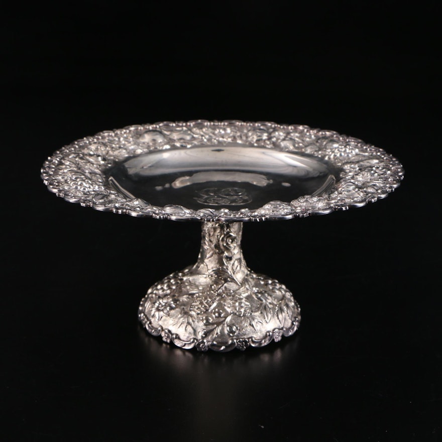 The Loring Andrews Co. Repoussé Sterling Silver Taza, Early 20th Century