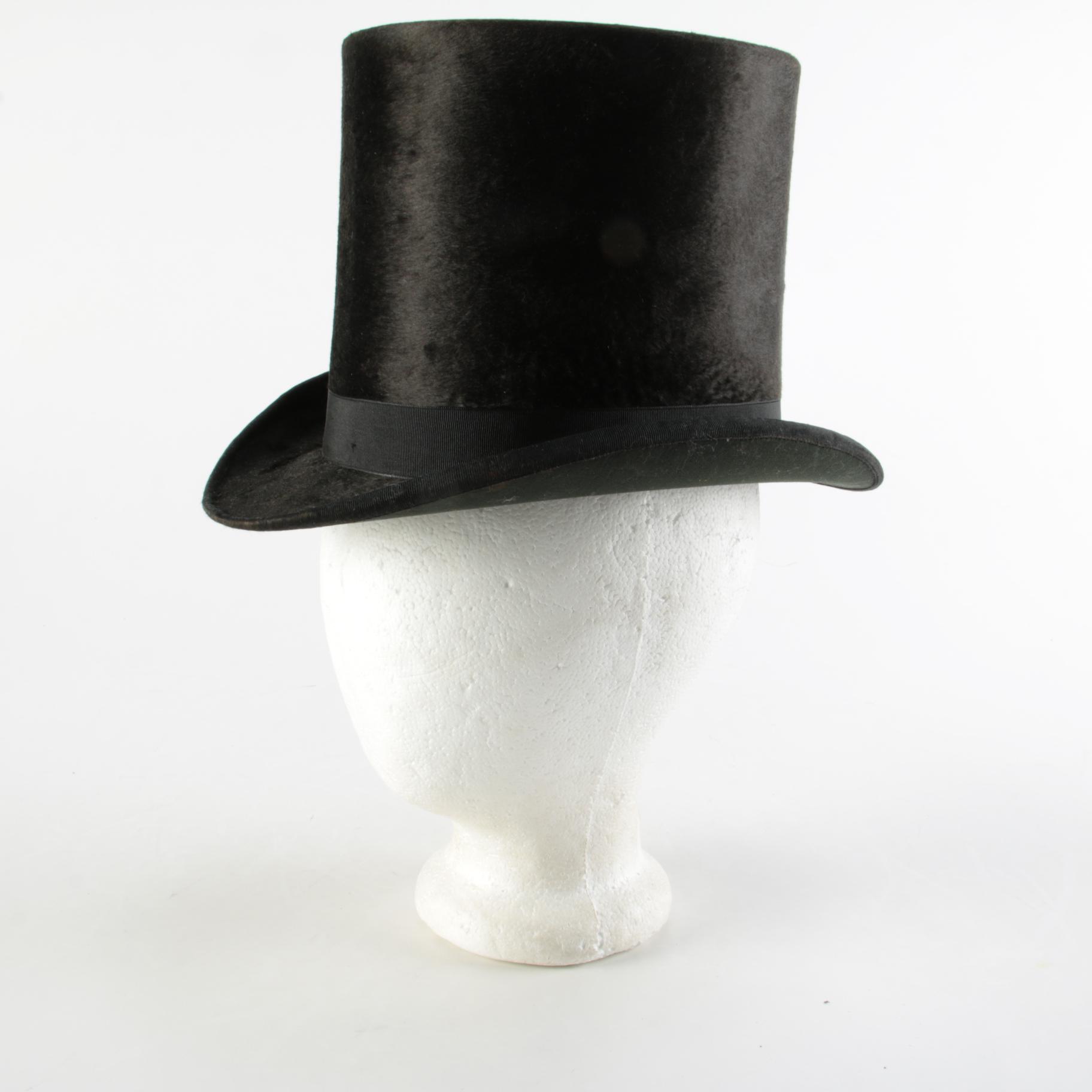 Seymour & Cox Dark Brown Beaver Felt Top Hat