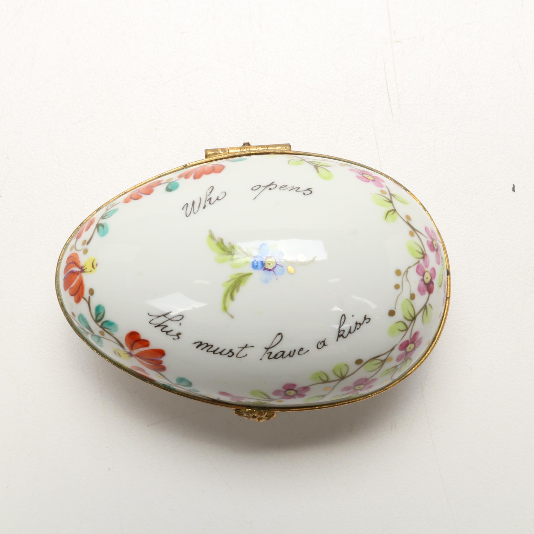 Le Tallec for Tiffany & Co. Hand-Painted Egg Form Limoges Box
