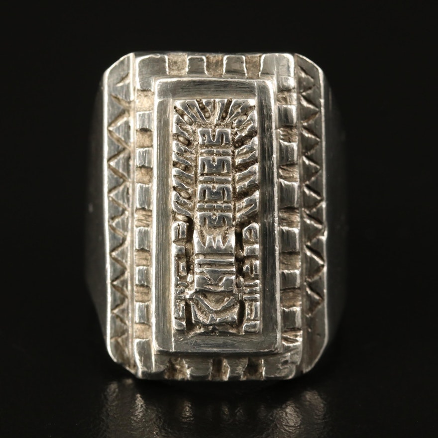 Sterling Silver Pre-Columbian Inspired Ring