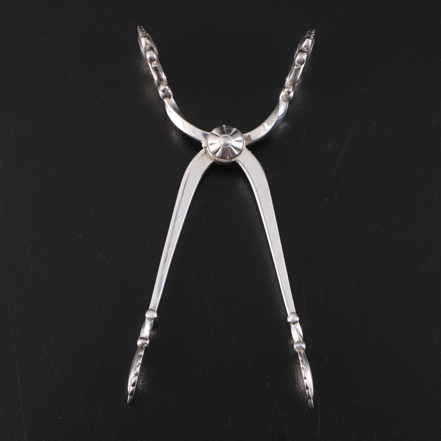 Georg Jensen "Acorn" Sterling Silver Sugar Tongs, 1915