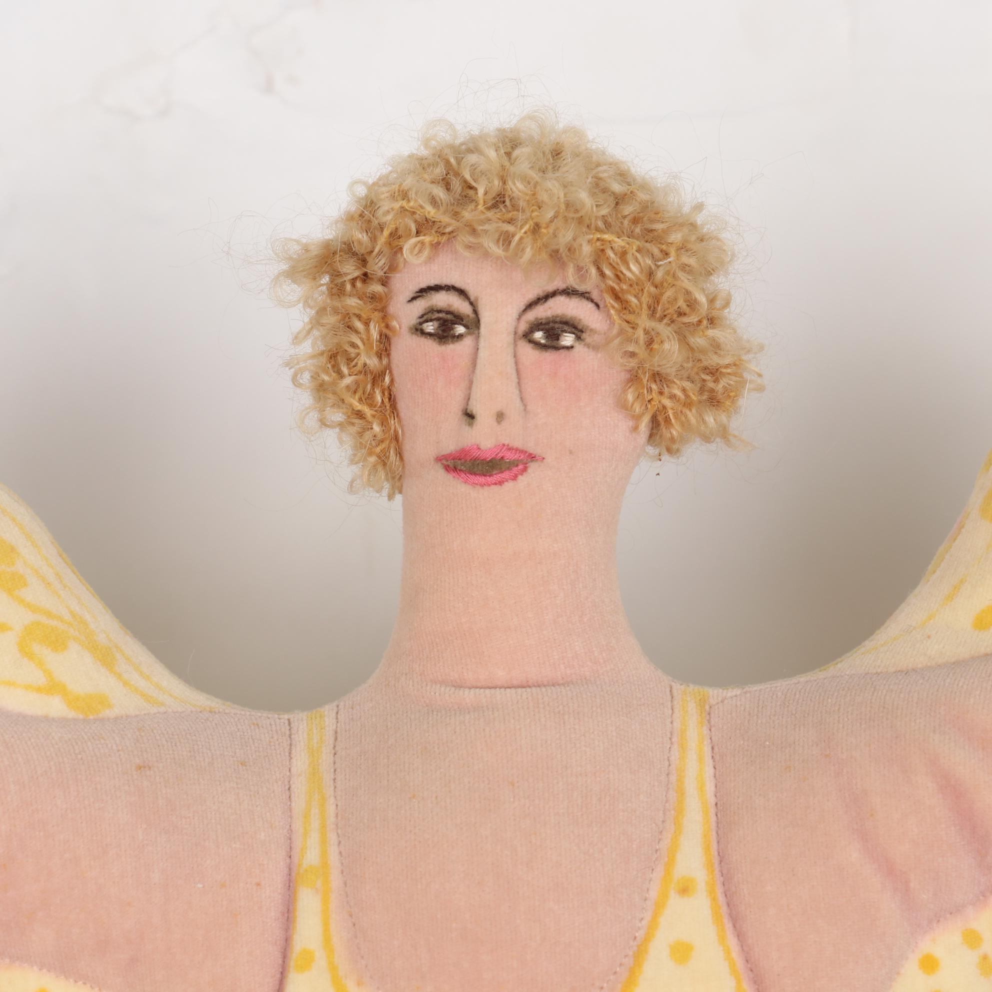 Lenore Davis Soft Sculpture Cloth Doll of a Winged Dancer, 1975
