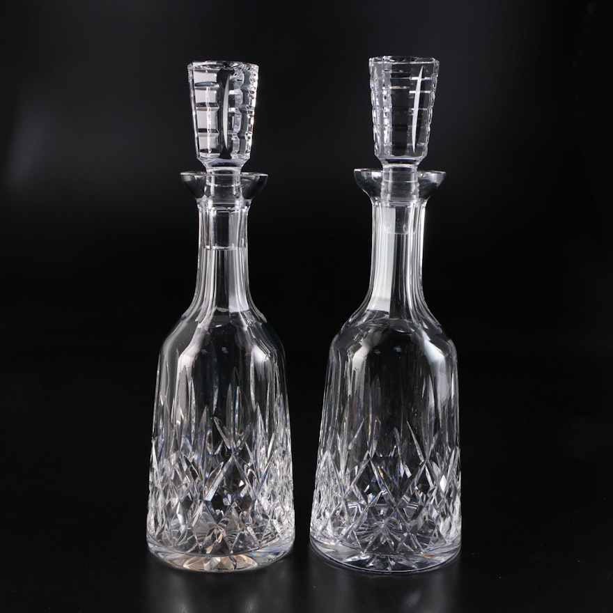 Waterford Crystal "Lismore" Wine Decanters and Stoppers