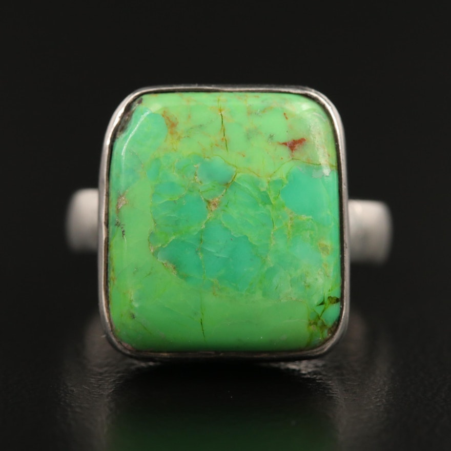 Sterling Silver Gaspeite Ring