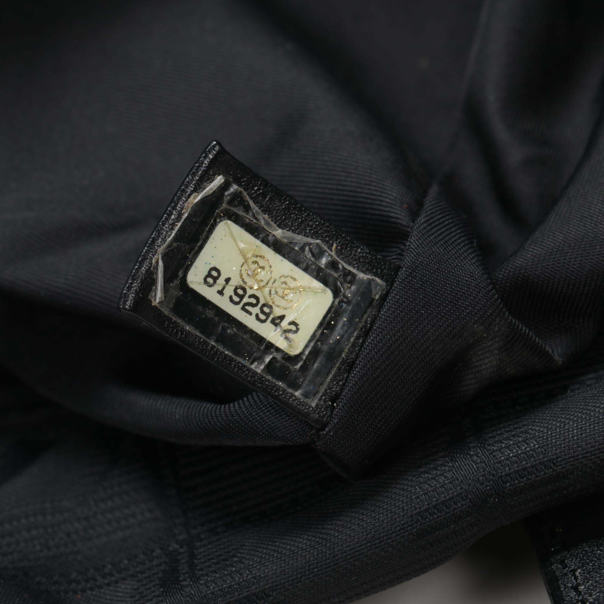 Chanel Travel Line Tote in Black CC Nylon Jacquard and Leather