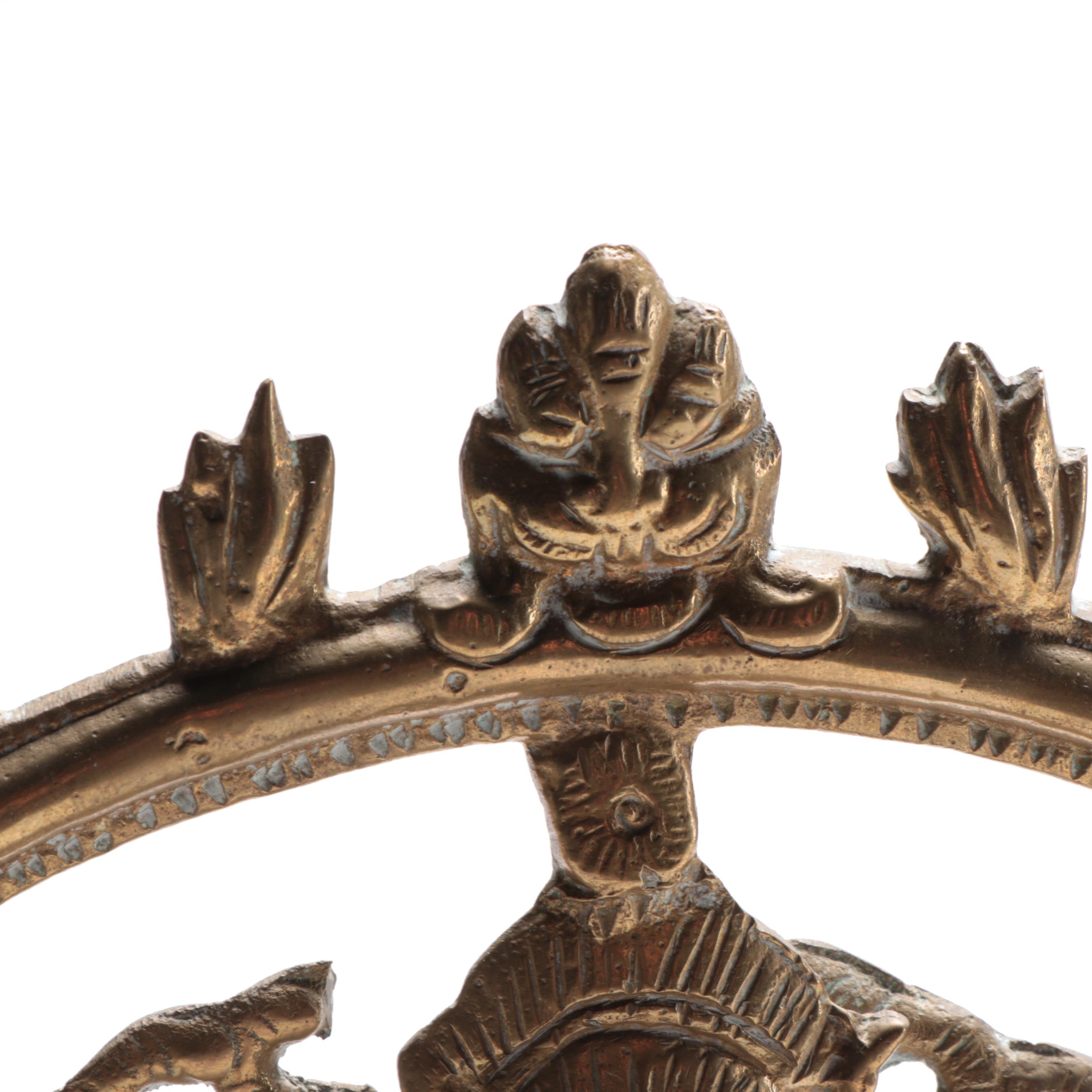 Nataraja, Shiva Cosmic Dancer Brass Statue, Late 20th Century