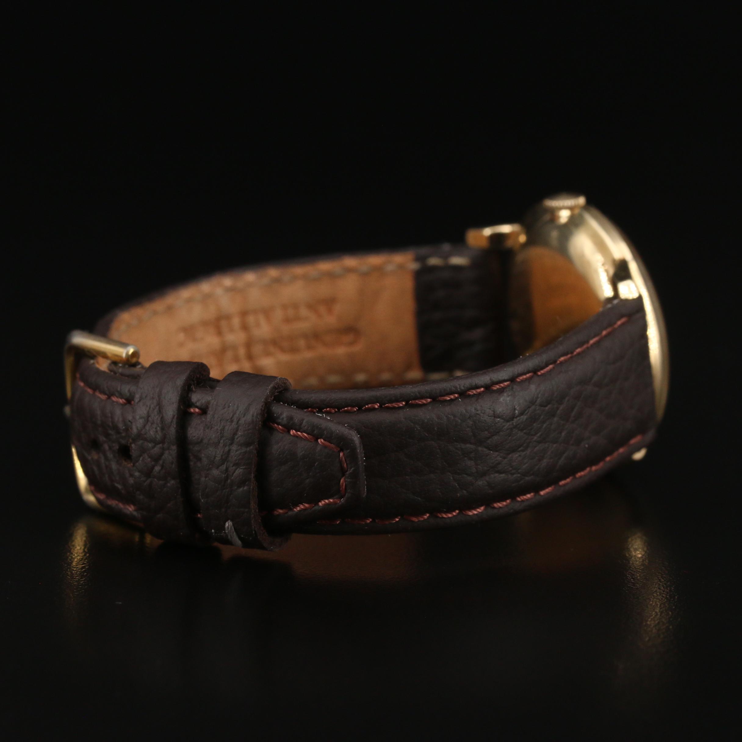 Circa 1960's Rolex 14K Gold and Diamonds Cal. 1215 Stem Wind Watch