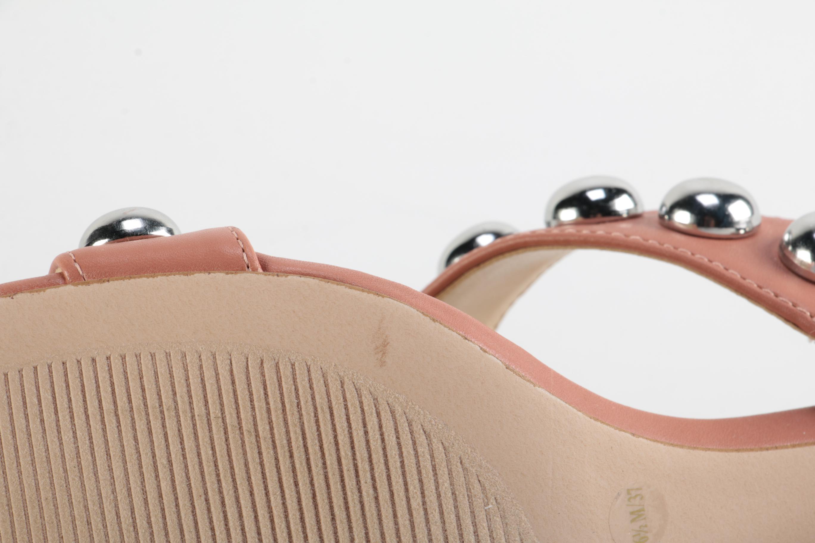 Sole Society Sasandra Studded Vegan Leather Sandals in Spanish Tile