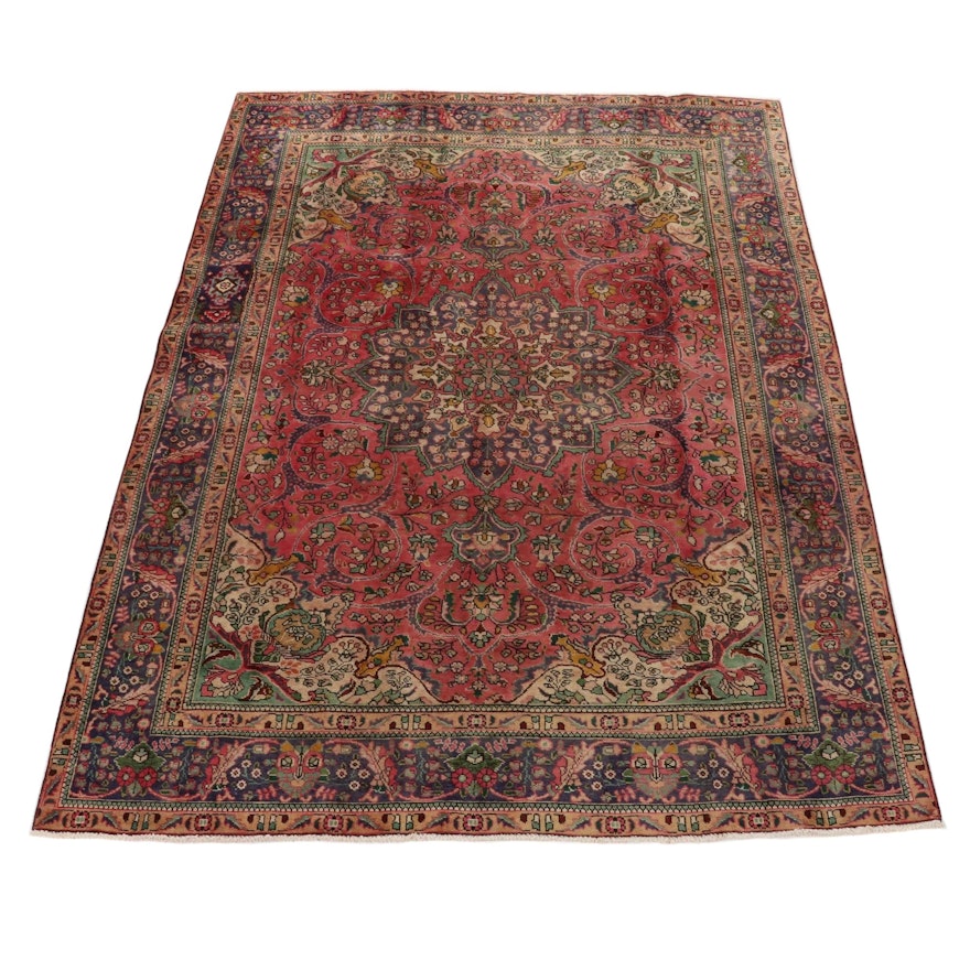 8'1 x 11'3 Hand-Knotted Persian Tabriz Room Size Rug