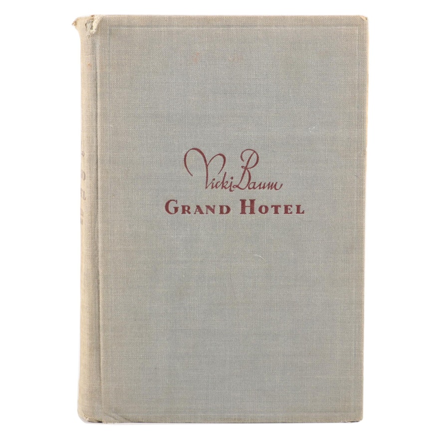 Signed First Edition "Grand Hotel" by Vicki Baum, 1931
