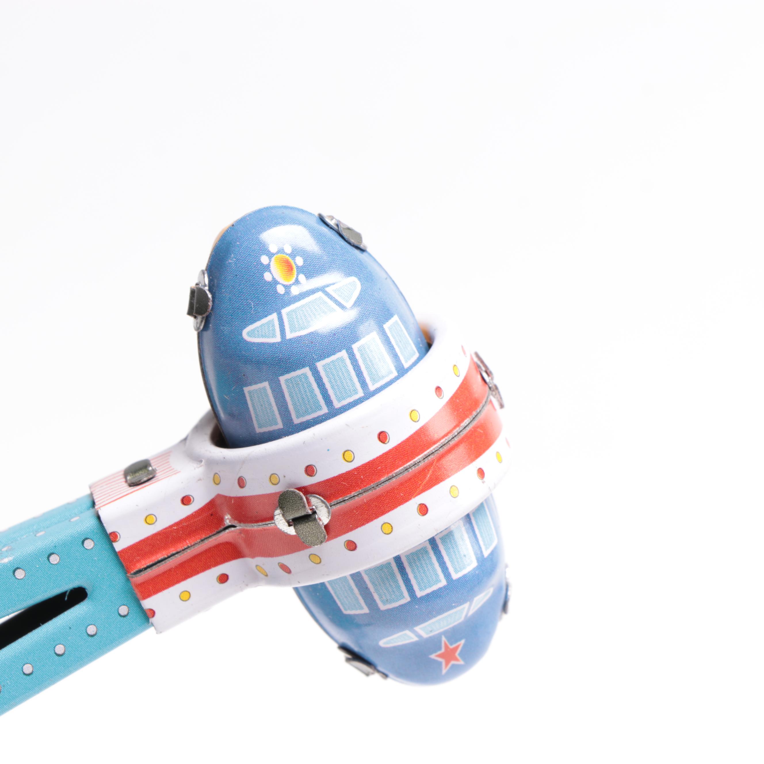 Schylling "Rocket Ride Carousel" and Other Carnival Ride Tin Toys