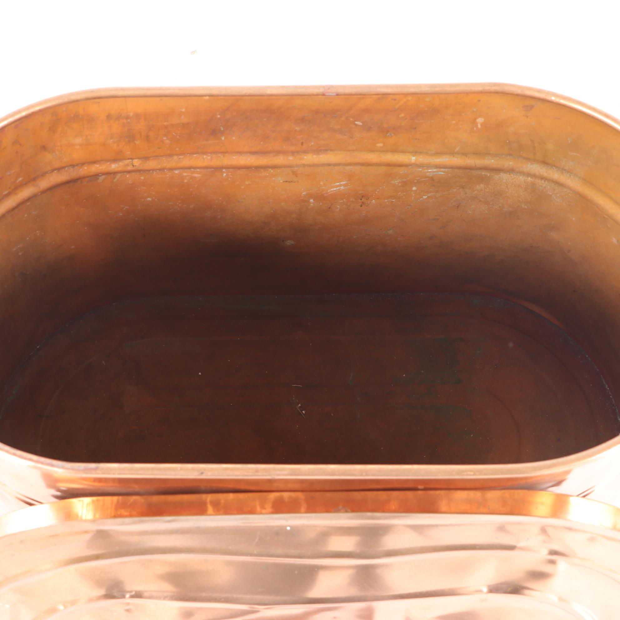 Copper Boiler Tub with Lid, Early 20th Century