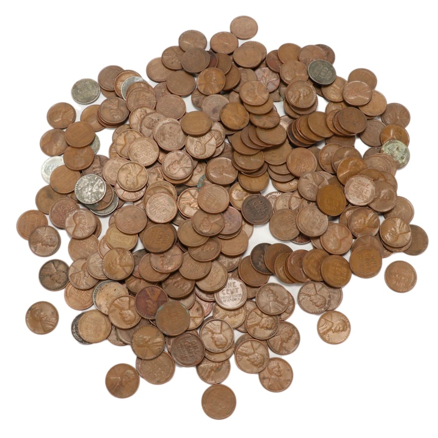 300 Lincoln Wheat Cents, 1910s–1950s