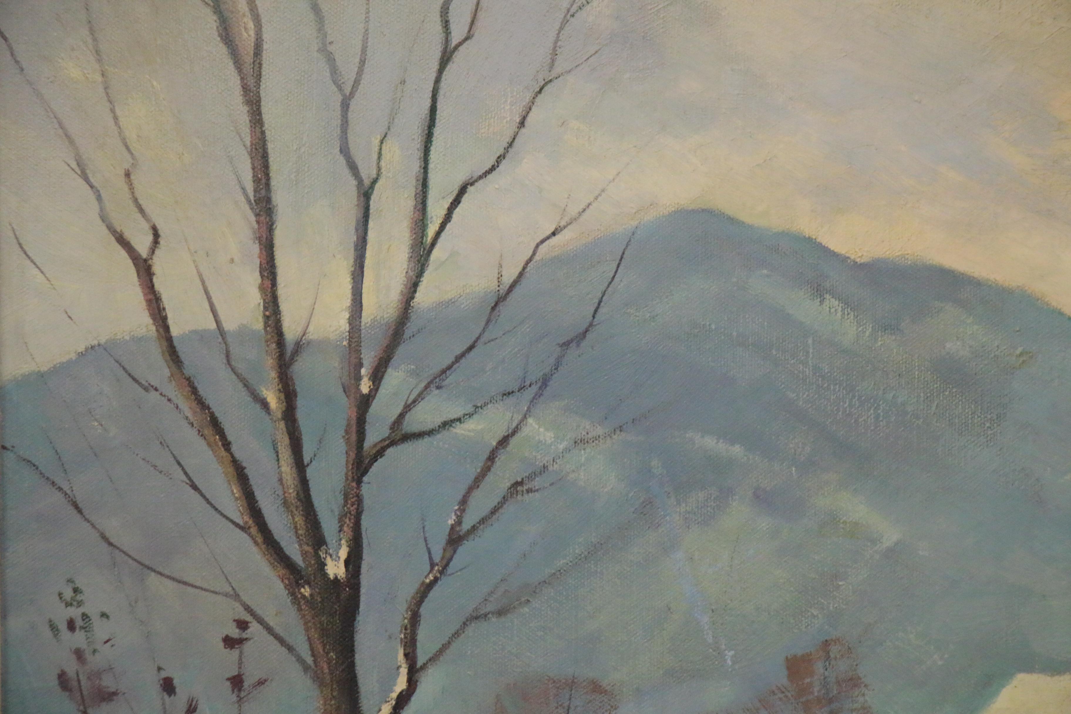 Alice Weed Winter Landscape Oil Painting