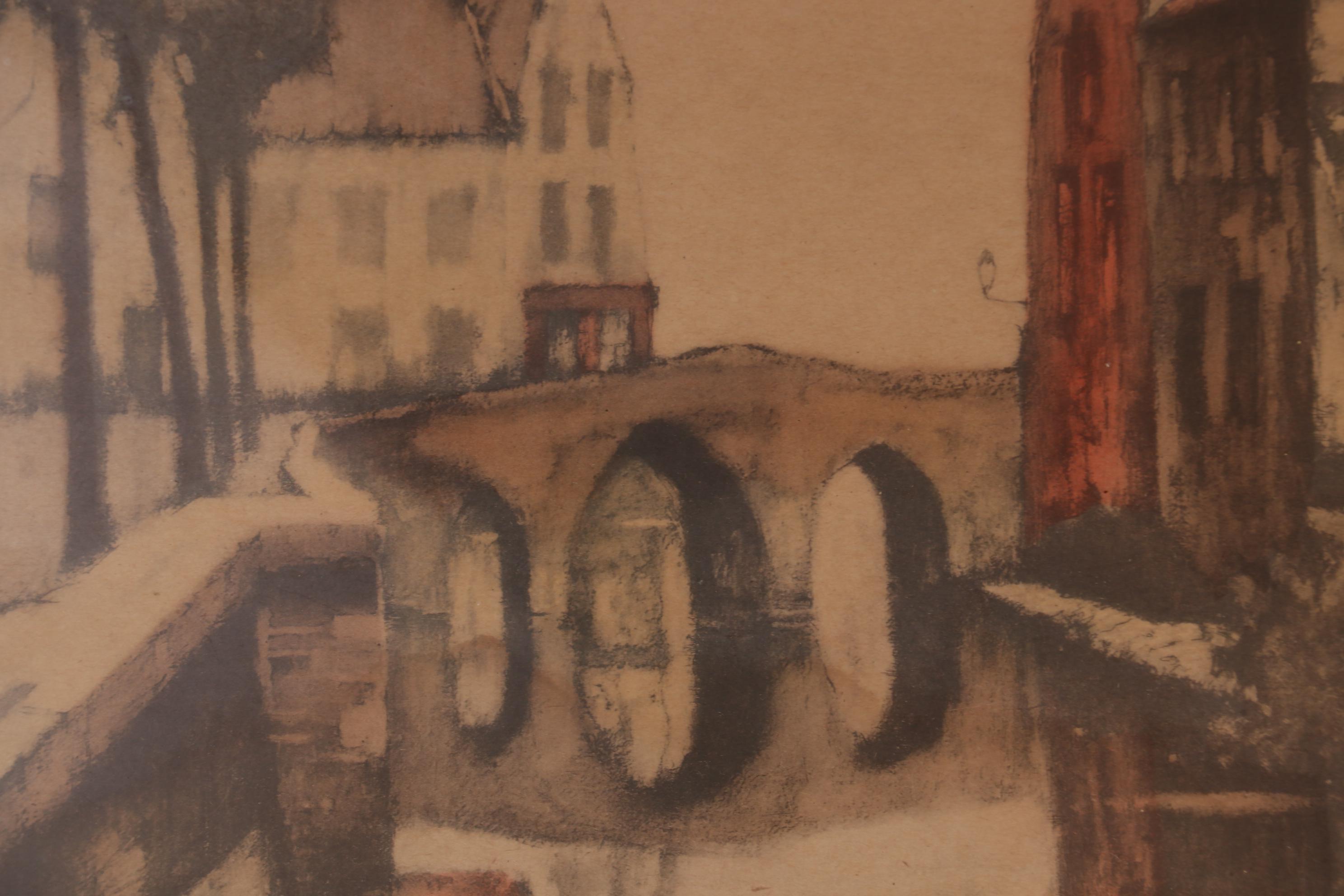 Lithographs after Julien van Santen and Alfred van Nesten of European Canals