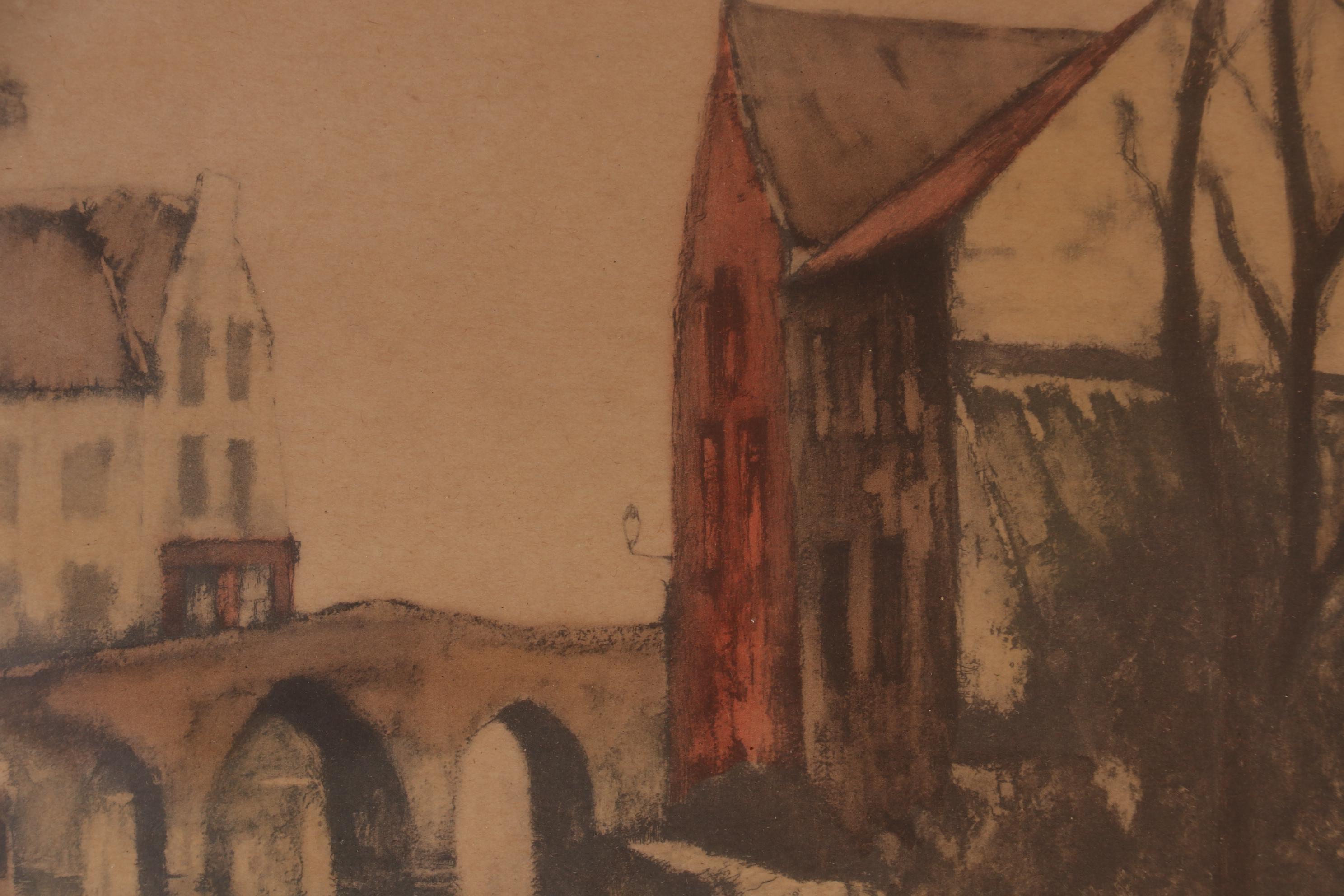 Lithographs after Julien van Santen and Alfred van Nesten of European Canals