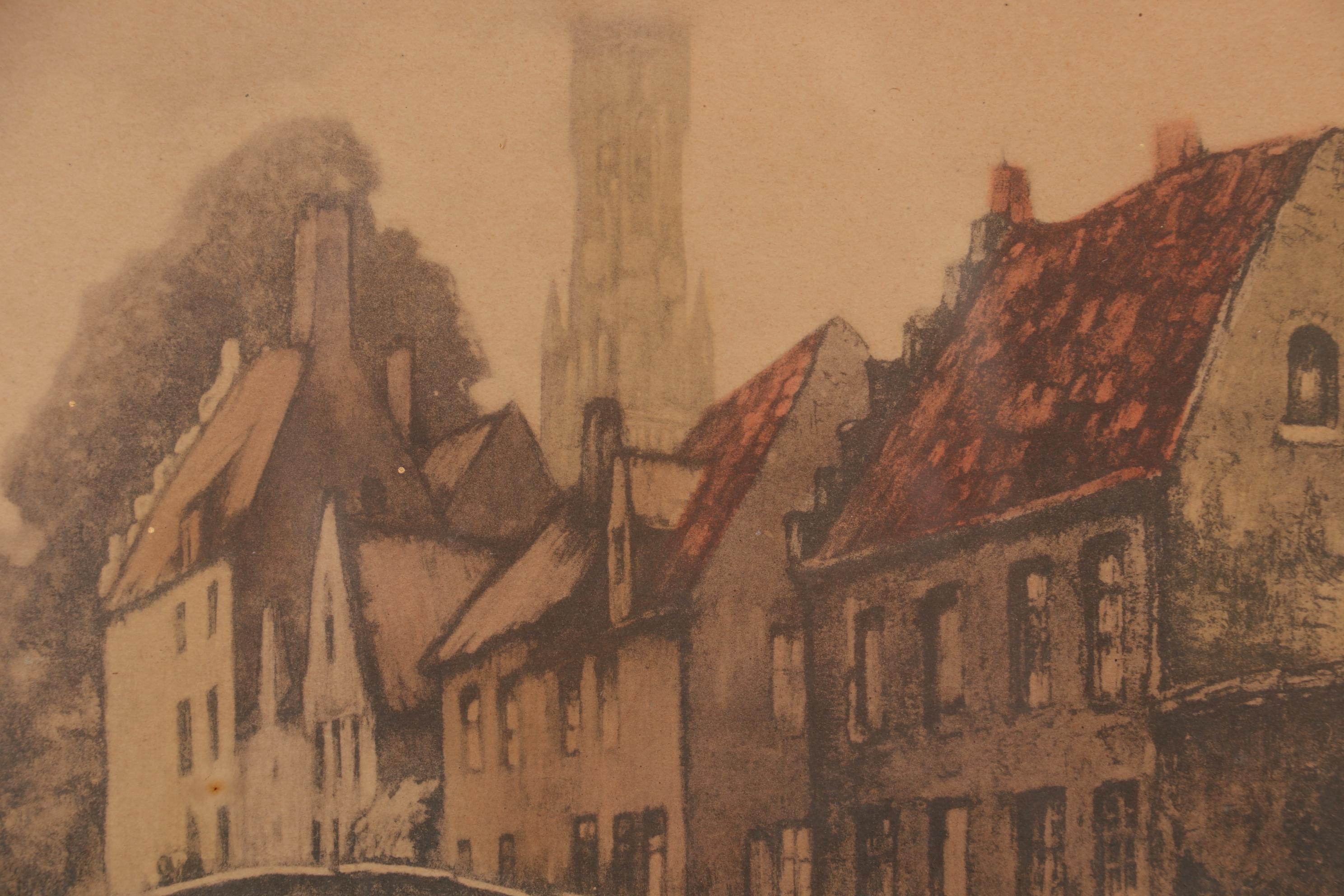 Lithographs after Julien van Santen and Alfred van Nesten of European Canals