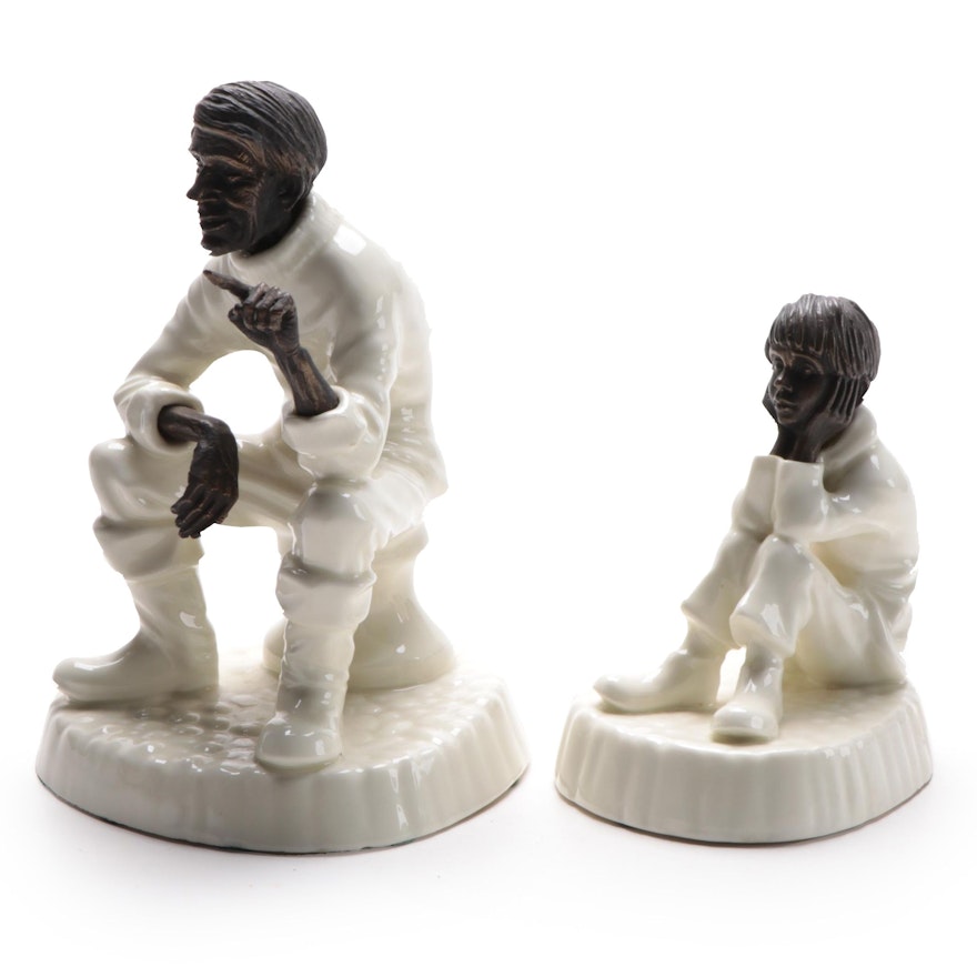 Minton "Travellers Tales" and "Spellbound" Bone China and Bronze Figurines, 1978