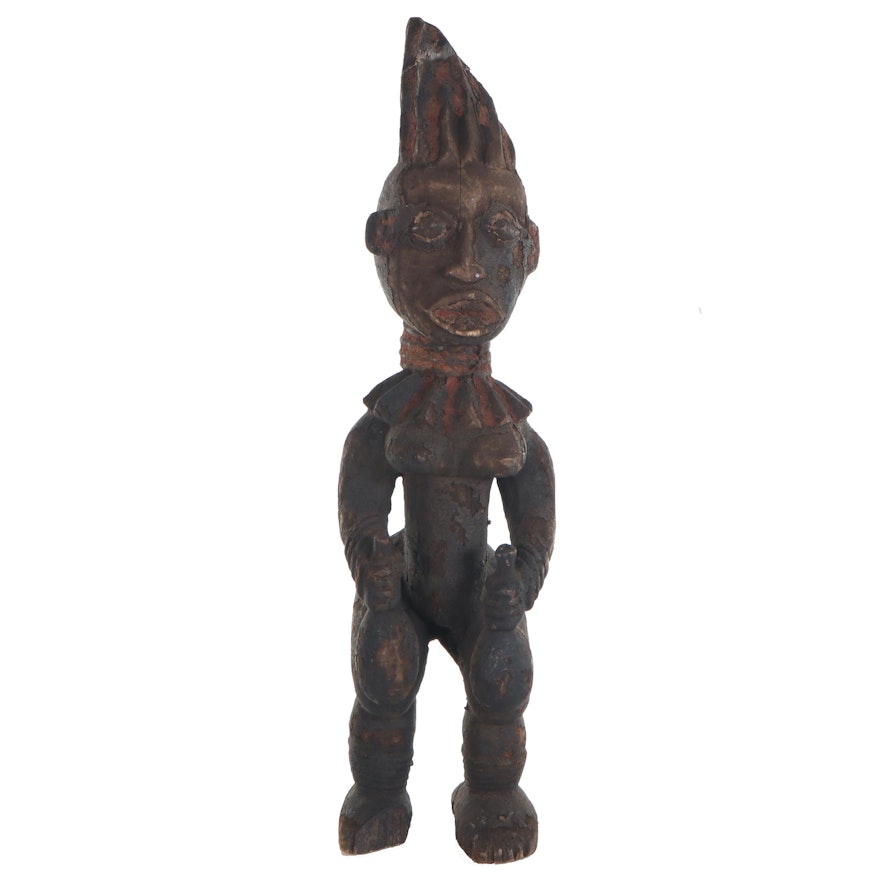 West African Hand-Carved Wood Figure