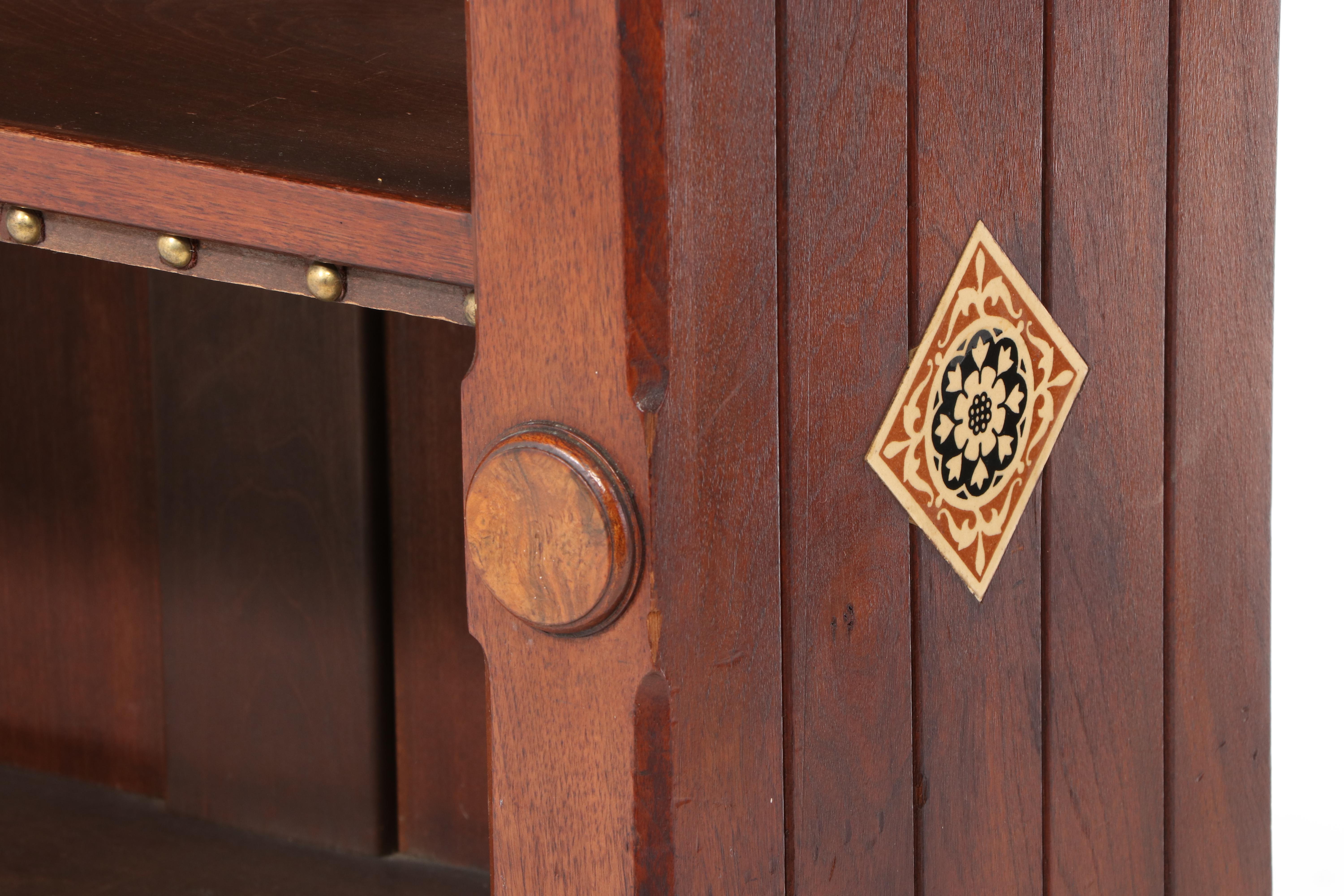 Victorian Walnut and Burl Walnut Library Bookcase, Late 19th Century