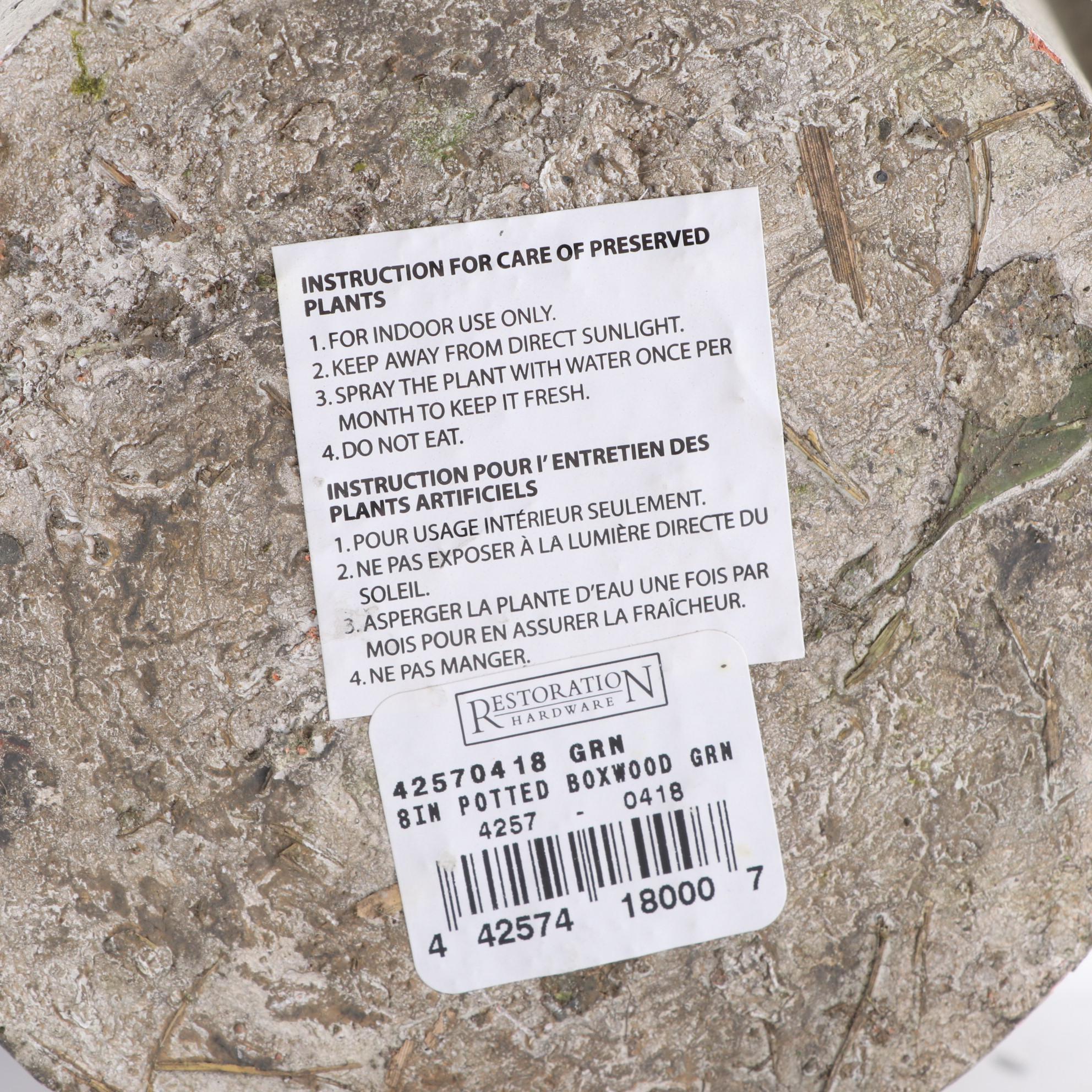 Restoration Hardware Boxwood Topiaries, Beverage Tub and Other Décor