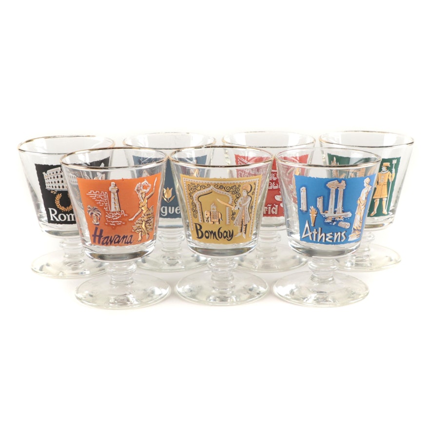 Libbey International Cities Collection Water Goblets