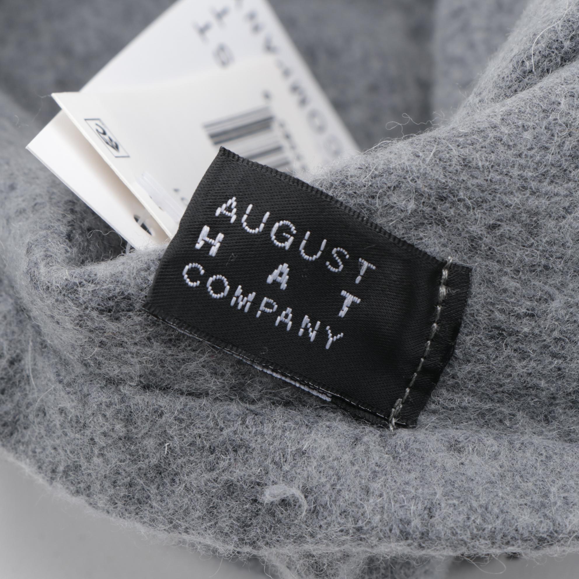 August Hat Company Gray Barrett with INC Black Faux Fur Infinity Scarf