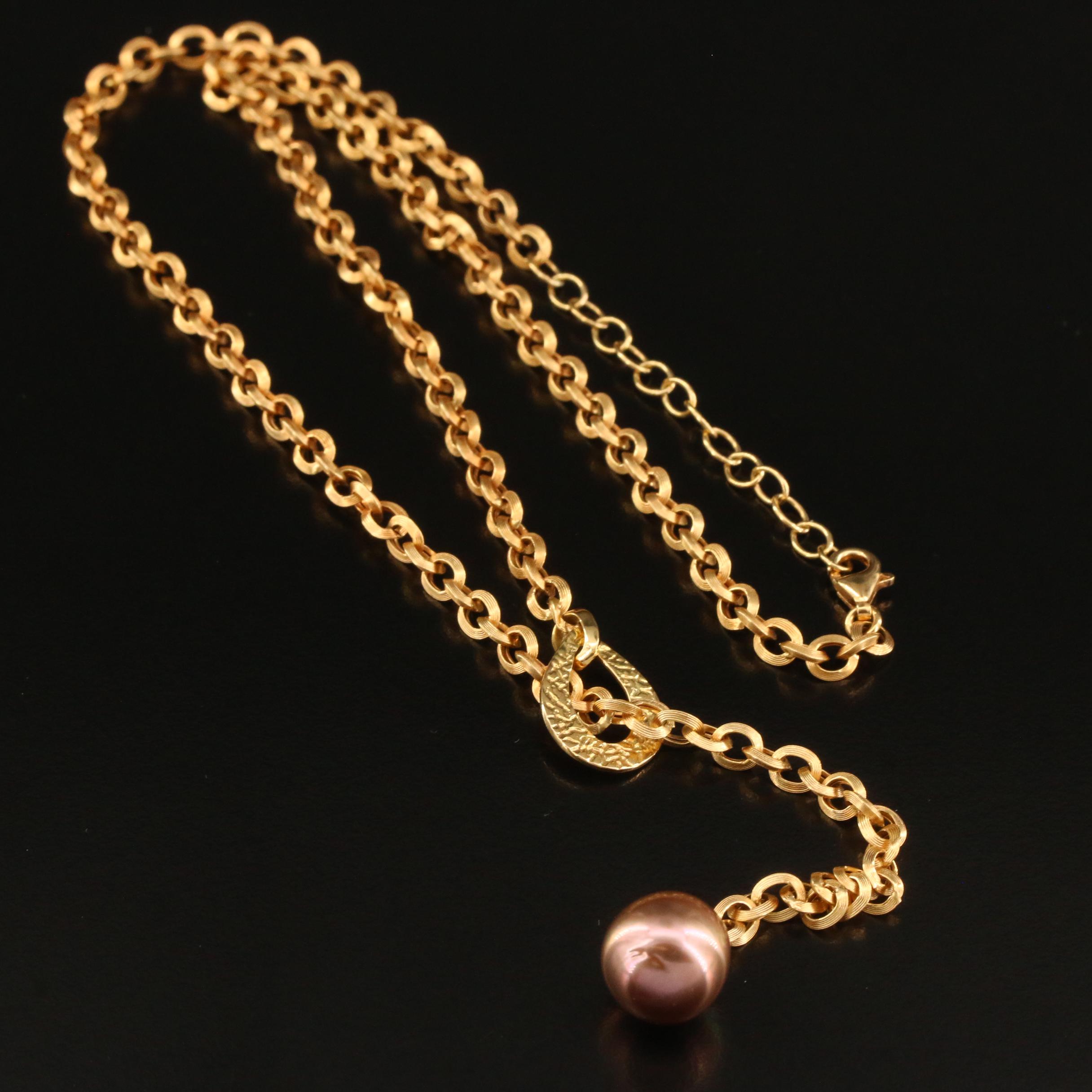 Yvel 18K Pearl Lariat Necklace