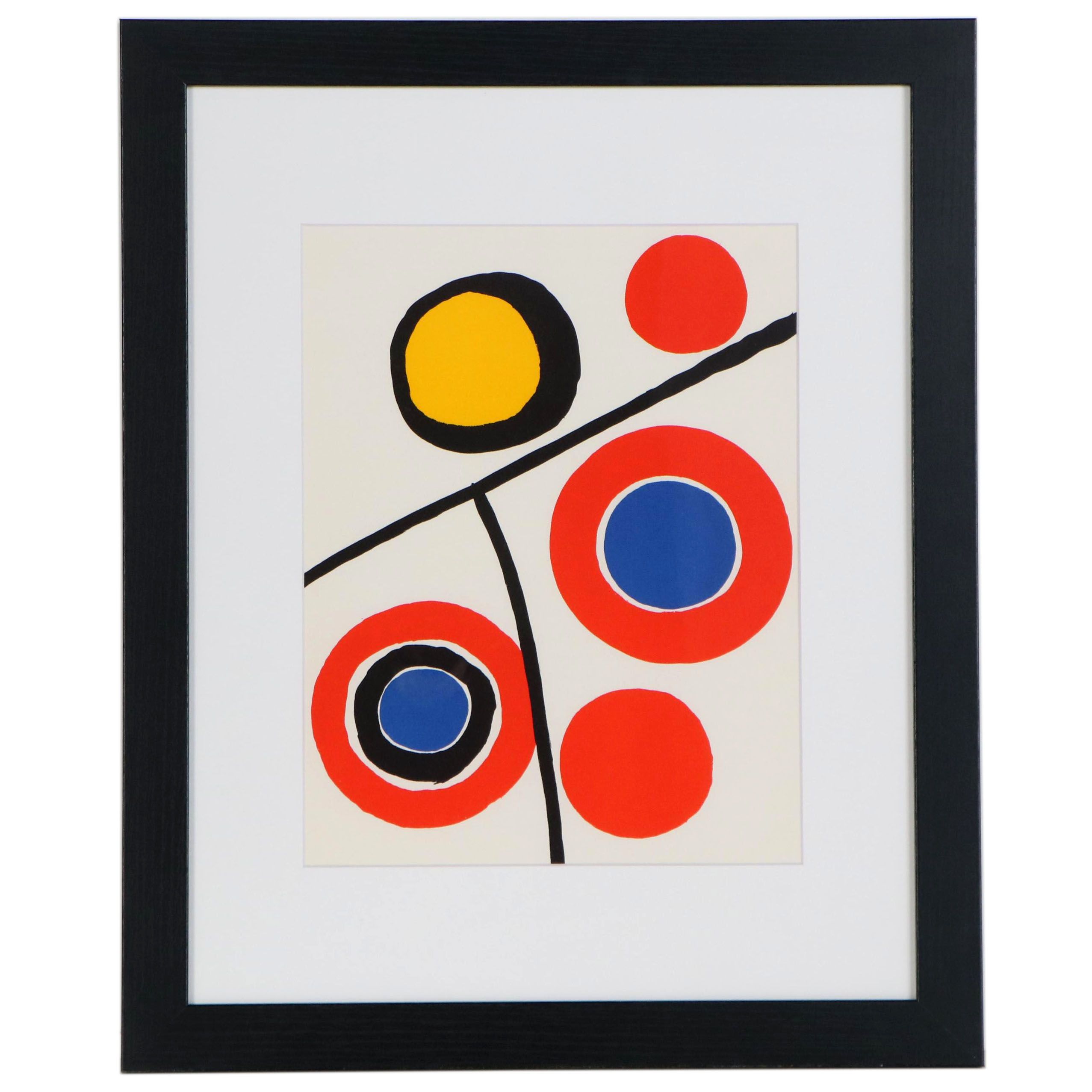 Alexander Calder Color Lithograph for "Derriere le Miroir," 1973
