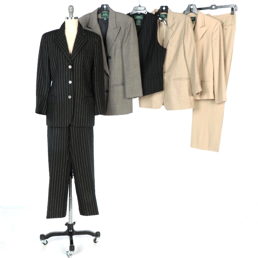 Lauren Ralph Lauren Pantsuits and Vest with Silk and Wool Blazers