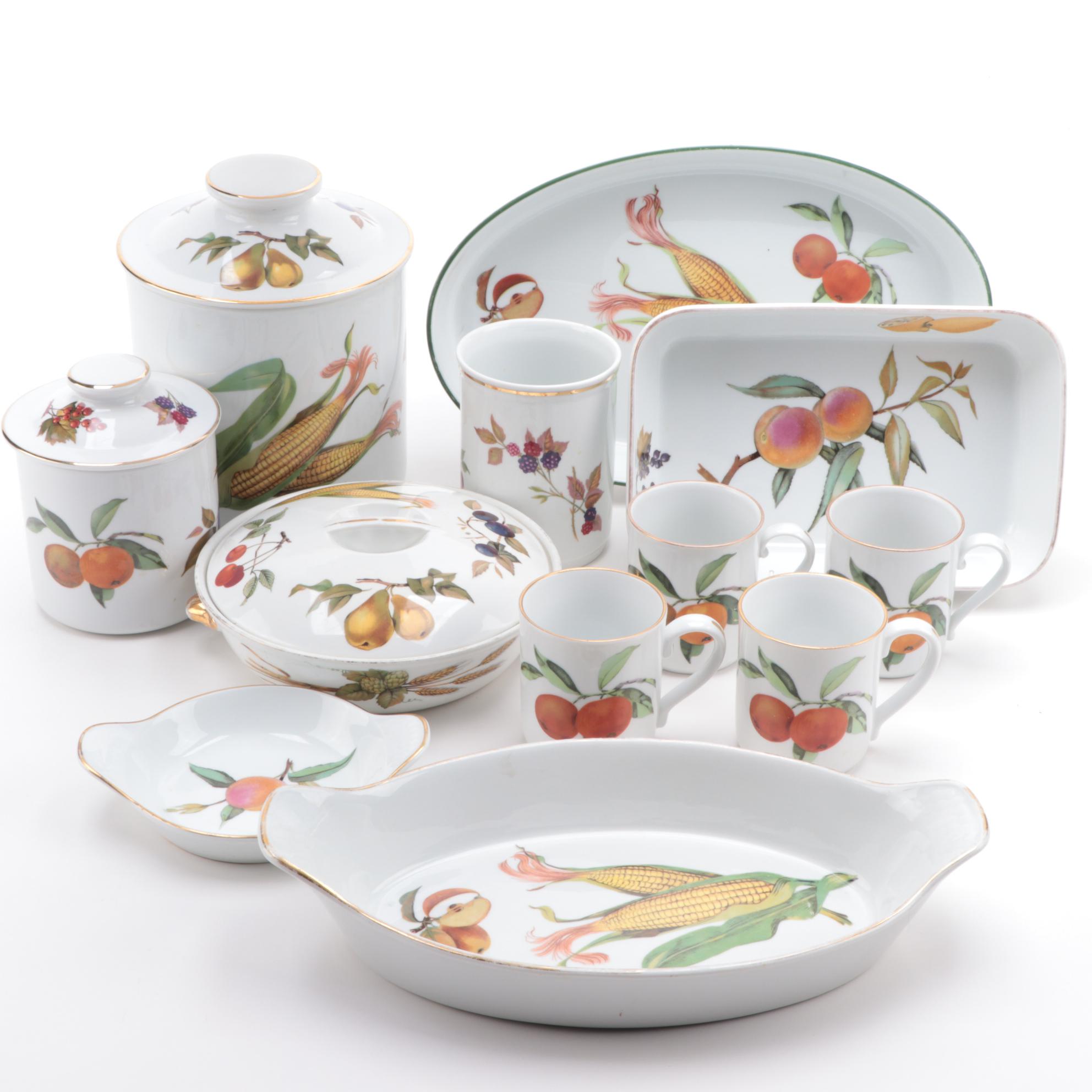 Royal Worcester "Evesham Gold" Porcelain Serveware and Bakeware