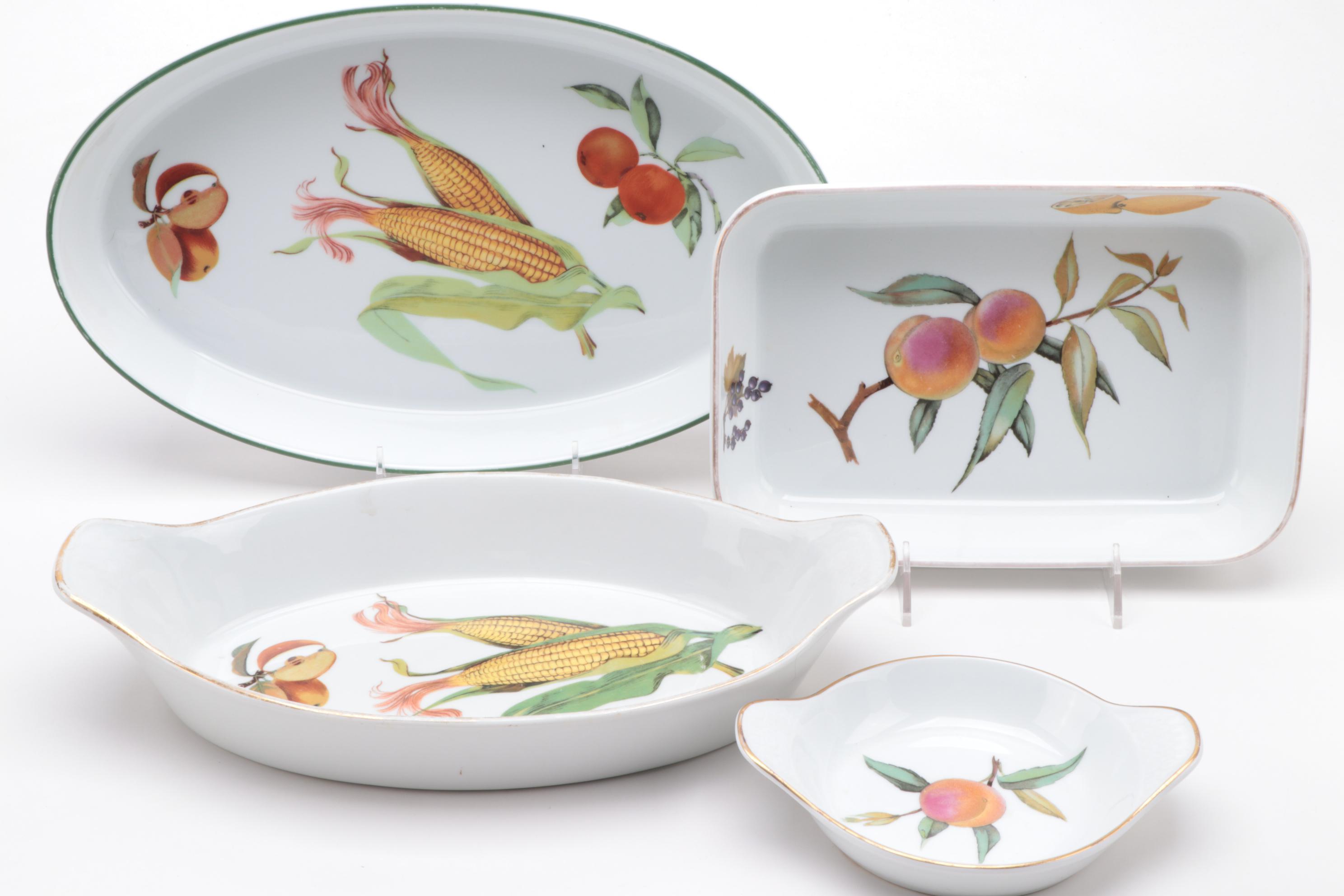 Royal Worcester "Evesham Gold" Porcelain Serveware and Bakeware