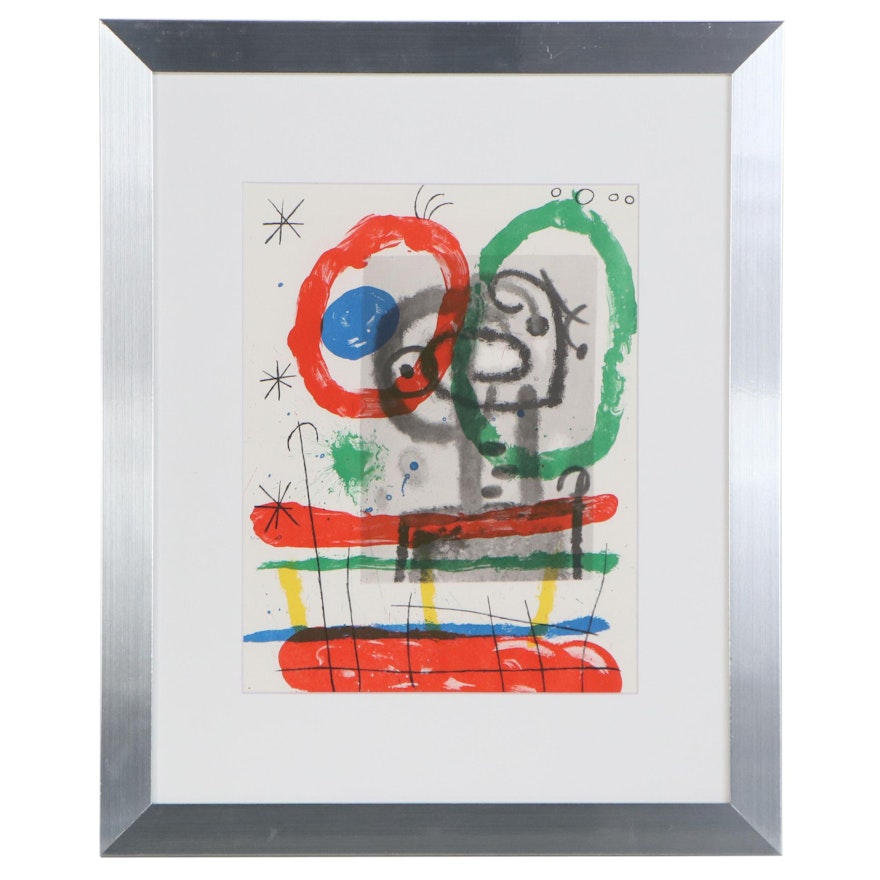Joan Miró Color Lithograph for "Derrière le Miroir," 1965