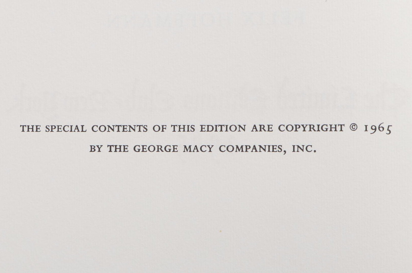 Felix Hoffman Signed Limited Editions Club "Dracula" by Bram Stoker, 1965