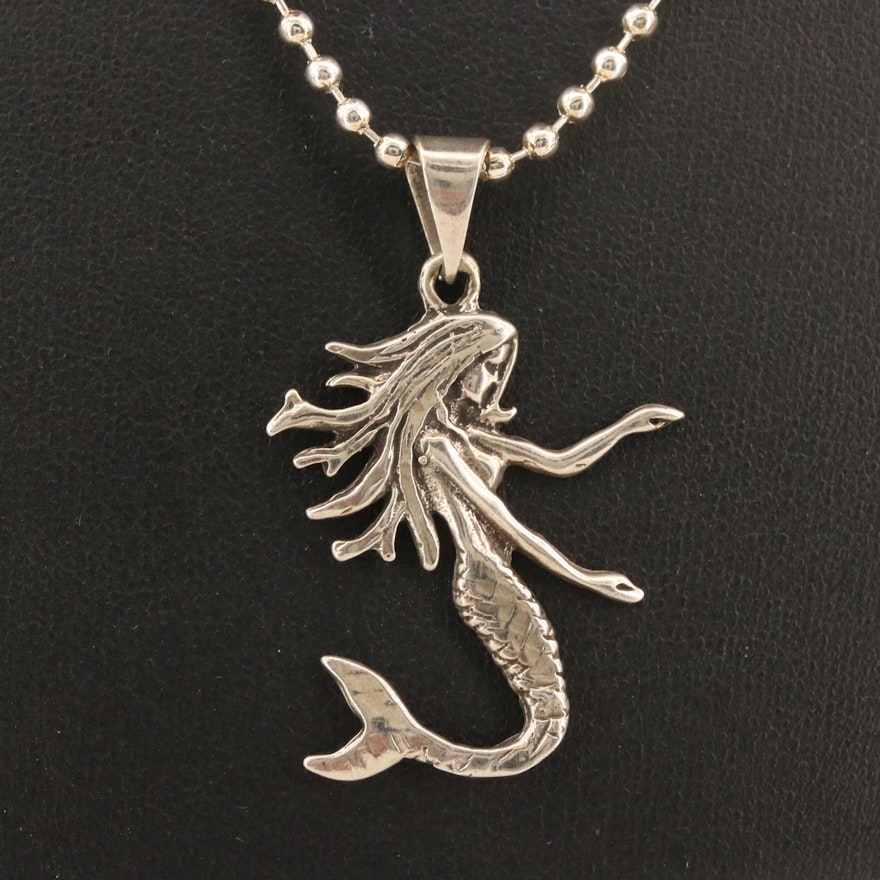 Sterling Silver Mermaid Necklace