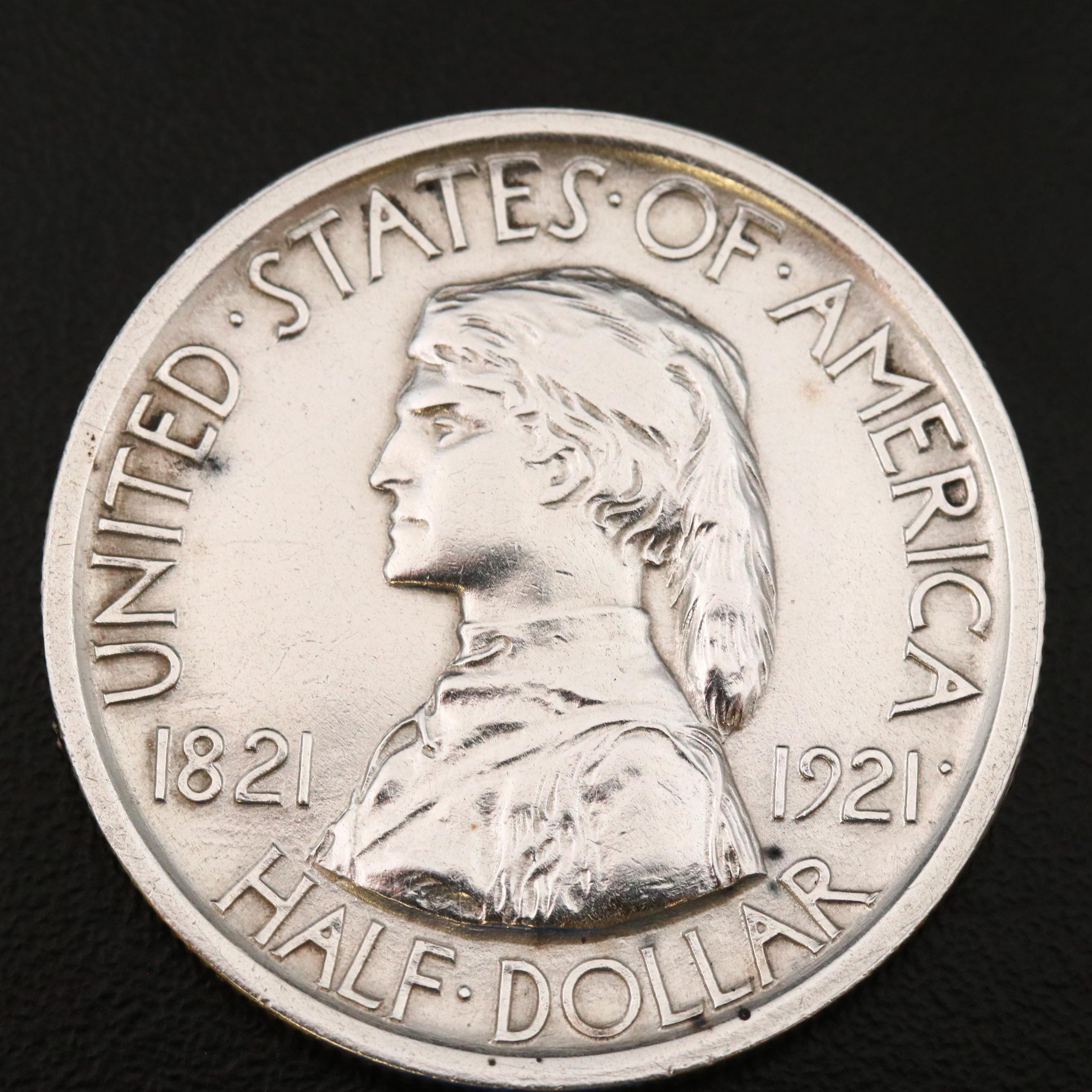 1921 Missouri Centennial Commemorative Silver Half Dollar