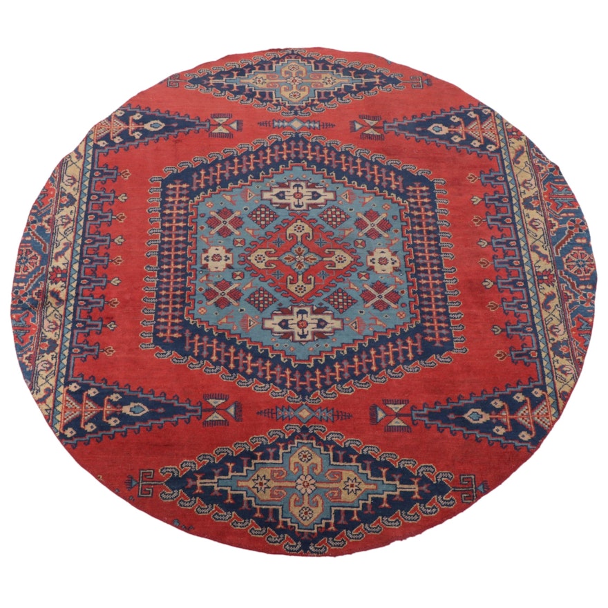 6'6 x 6'6 Hand-Knotted Persian Viss Round Rug