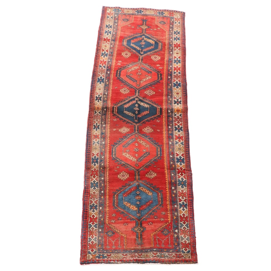 3'5 x 10'4 Hand-Knotted Caucasian Shirvan Wool Carpet Runner