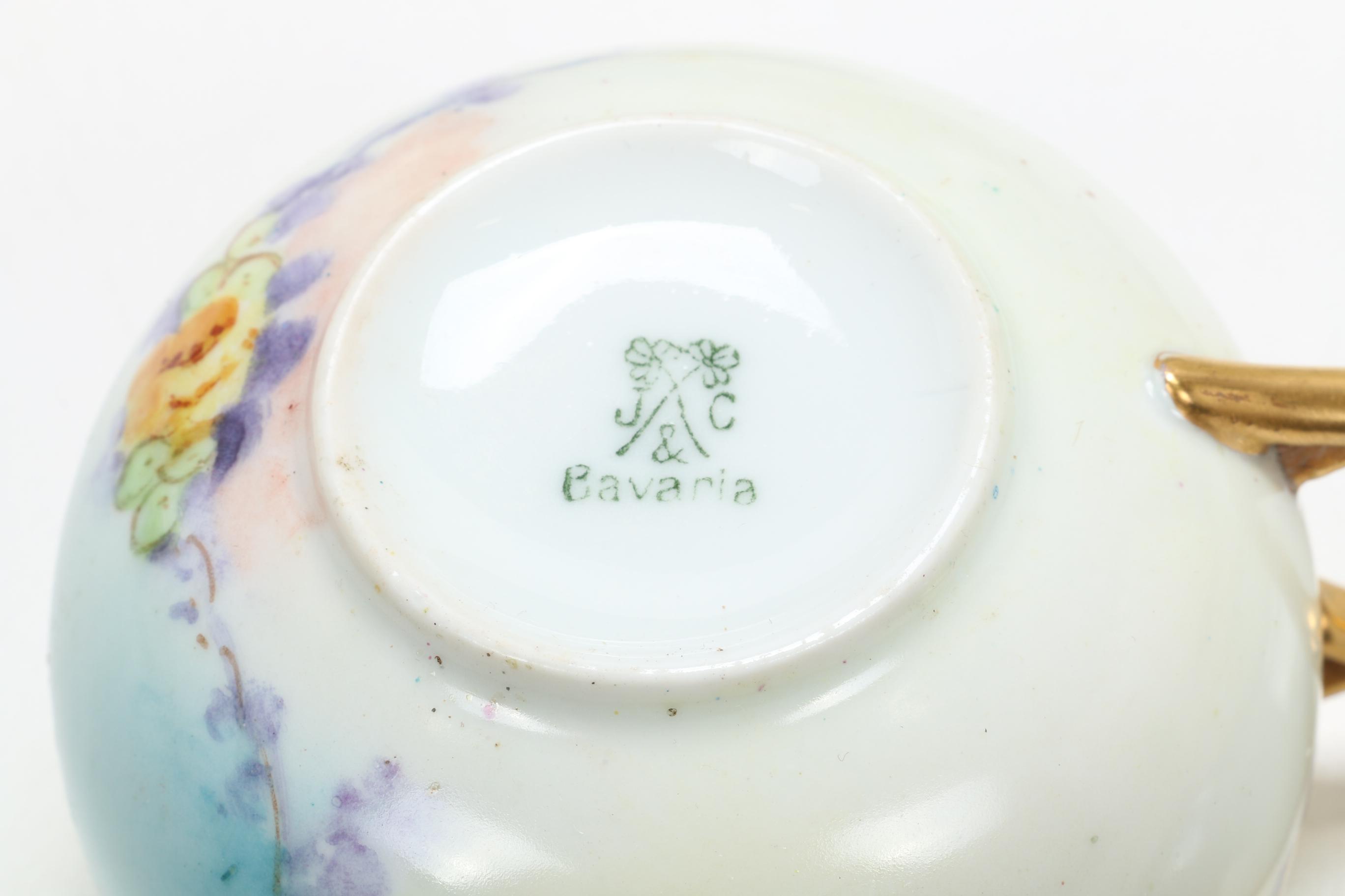 Hobbyist Hand-Painted Porcelain Dinnerware, Early to Mid 20th Century