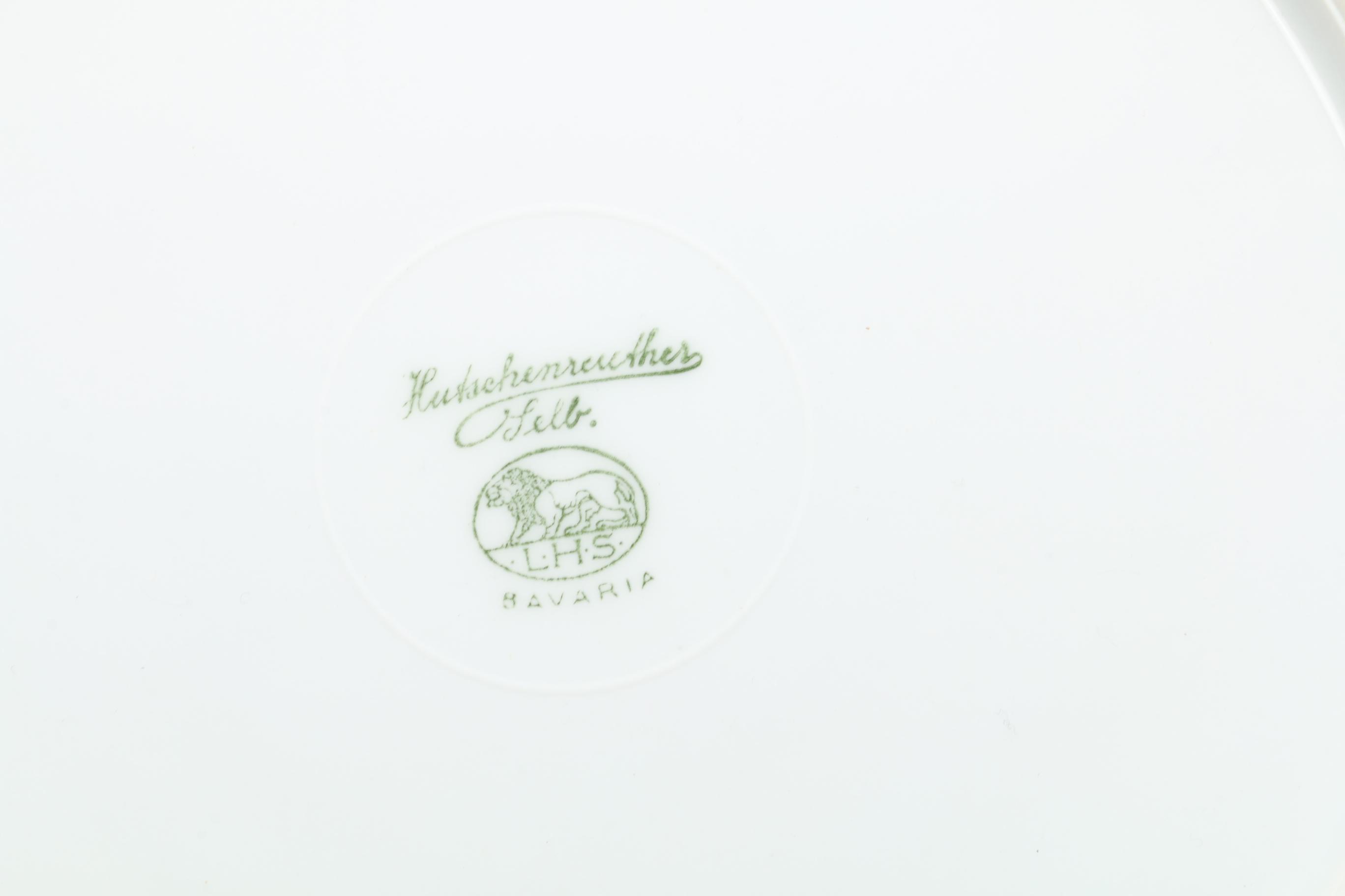 Hobbyist Hand-Painted Porcelain Dinnerware, Early to Mid 20th Century