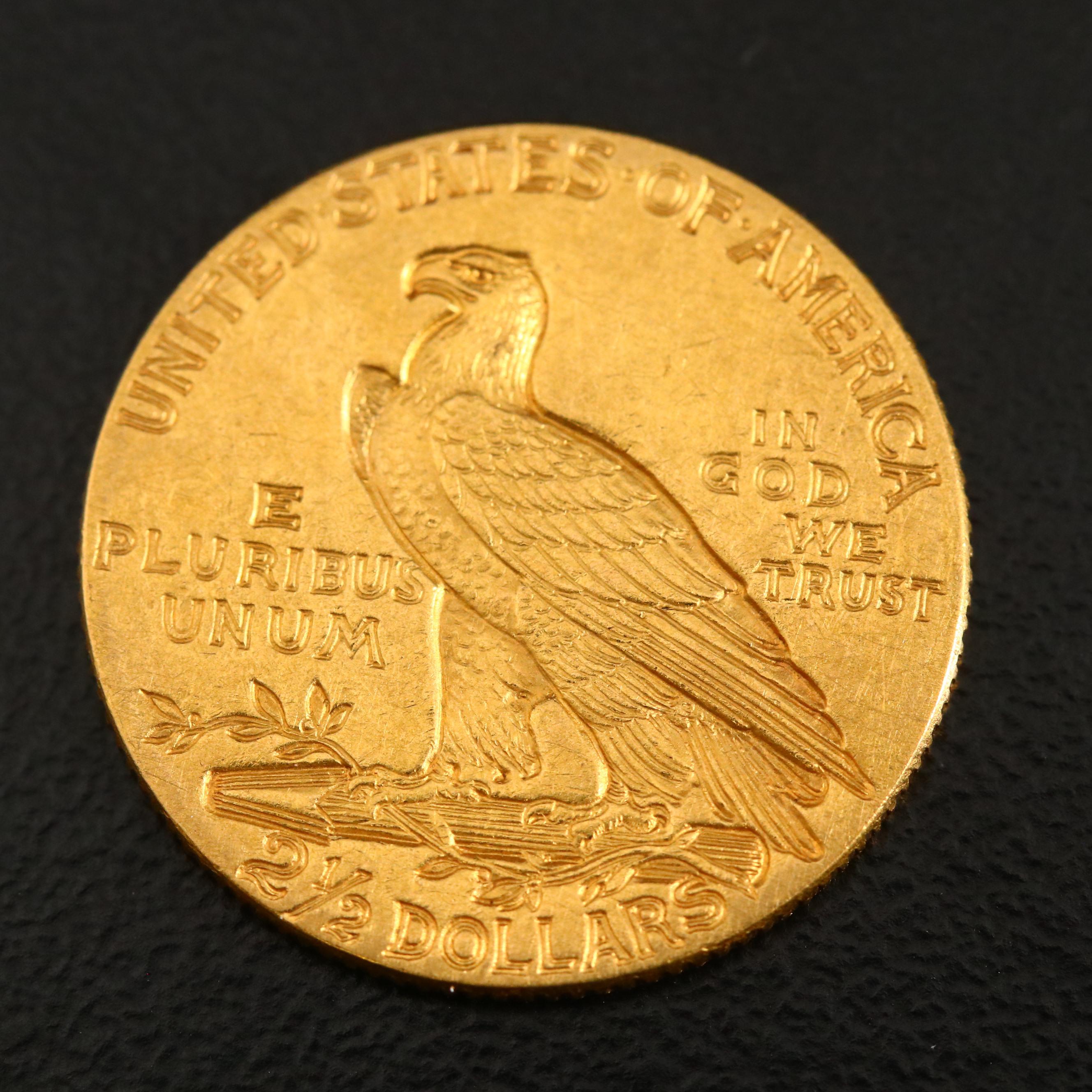 1913 Indian Head $2.50 Gold Quarter Eagle
