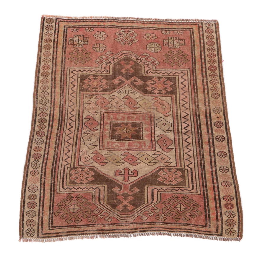 3'2 x 3'9 Hand-Knotted Anatolian Kurdish Accent Rug