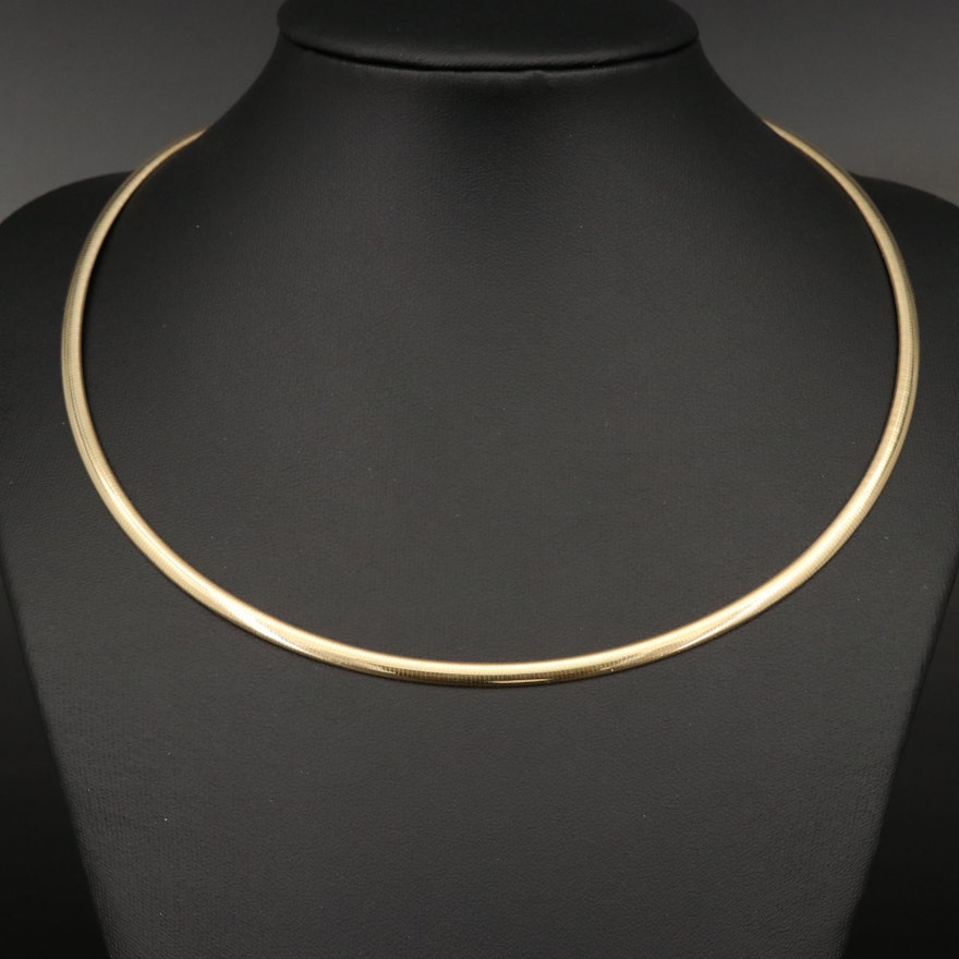 14K Omega Chain Necklace